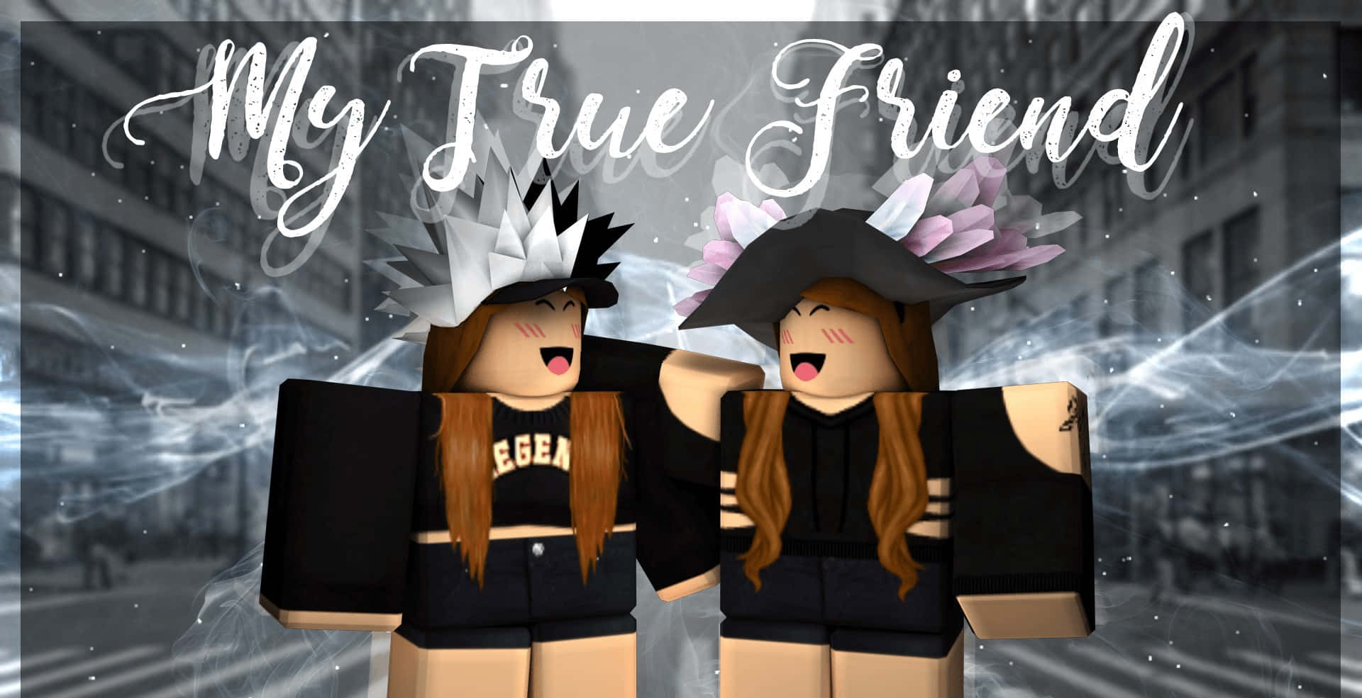 Roblox avatars, spiky hat, floral hat, Full HD Desktop Wallpaper