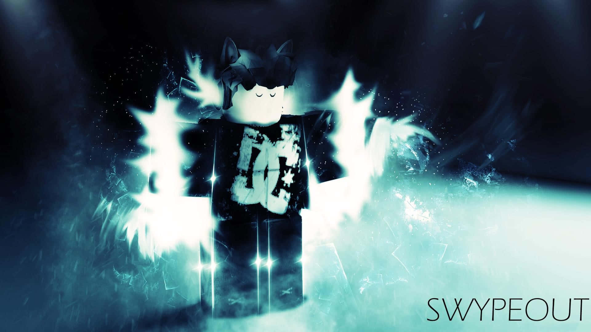 Roblox avatar, cat ears, white shirt, Full HD Desktop Wallpaper