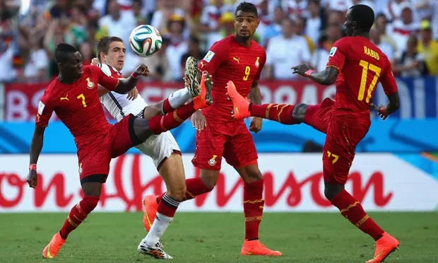 Ghana National Football Team, 2014, red jerseys, SD Desktop Wallpaper