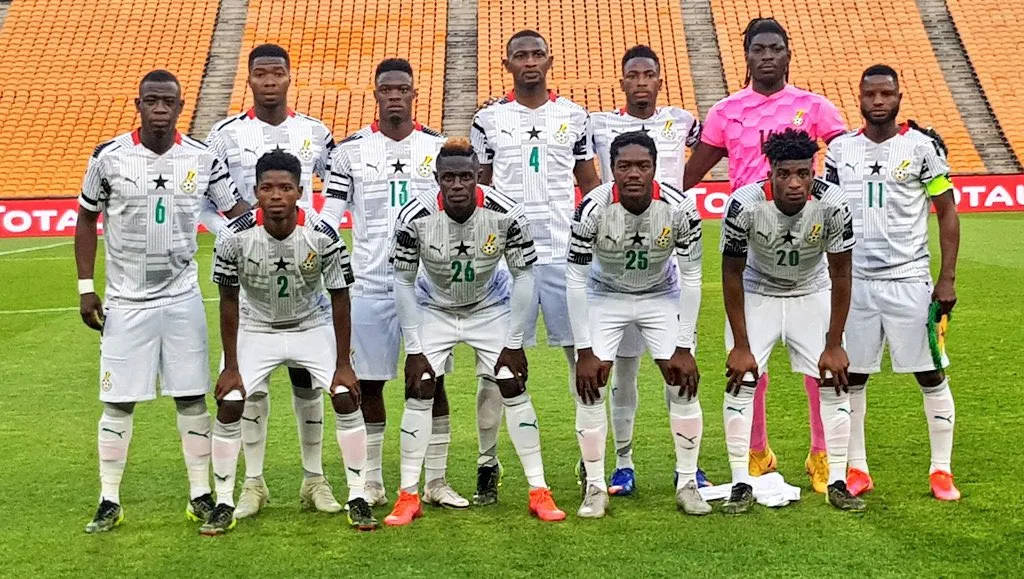 Ghana National Football Team, white jerseys, black stars, SD Desktop Wallpaper