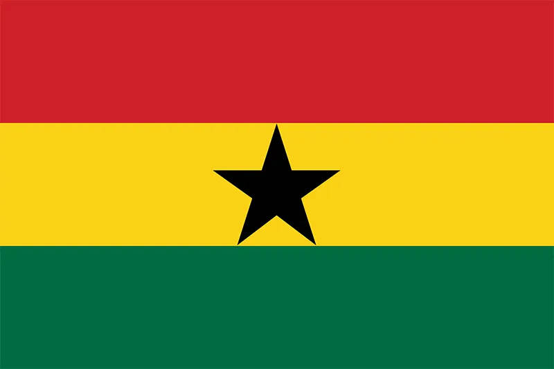 Ghana flag, black star, red yellow and green, SD Desktop Wallpaper