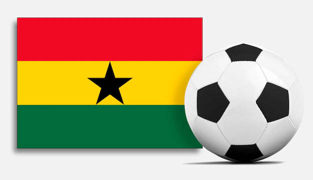 Ghana flag, red yellow green stripes, black star, SD Desktop Wallpaper