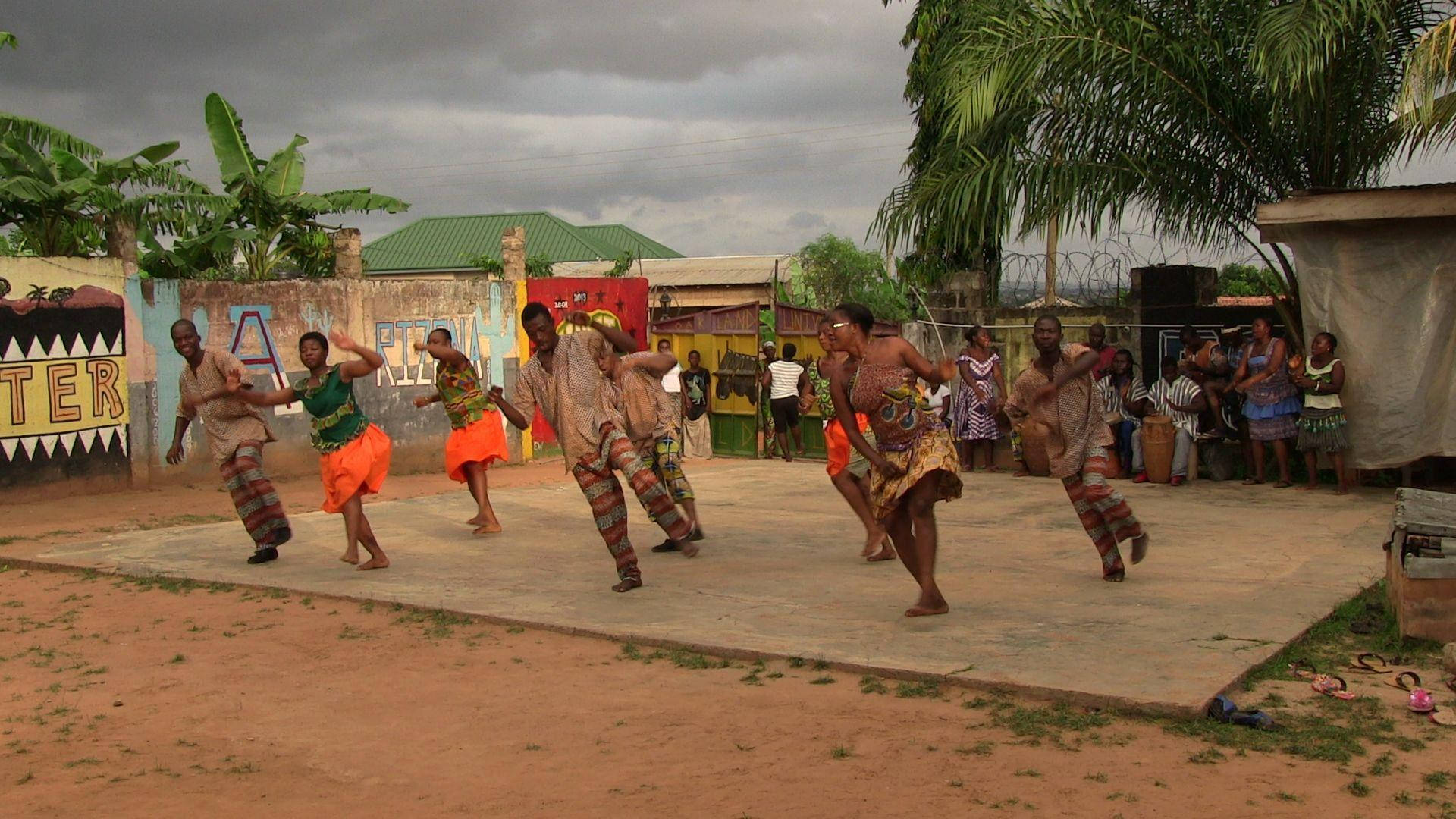 Ghana, cultural dance, colorful traditional attire, Full HD Desktop Wallpaper