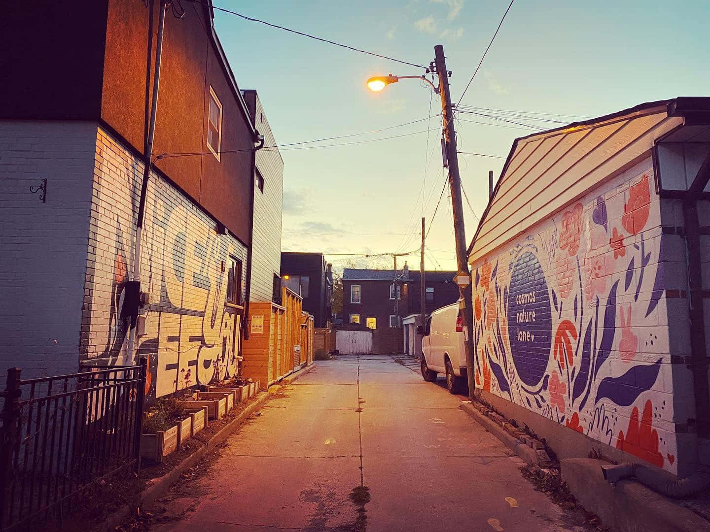 Ghetto Hood, Sunset, Graffiti Wall, HD Desktop Wallpaper