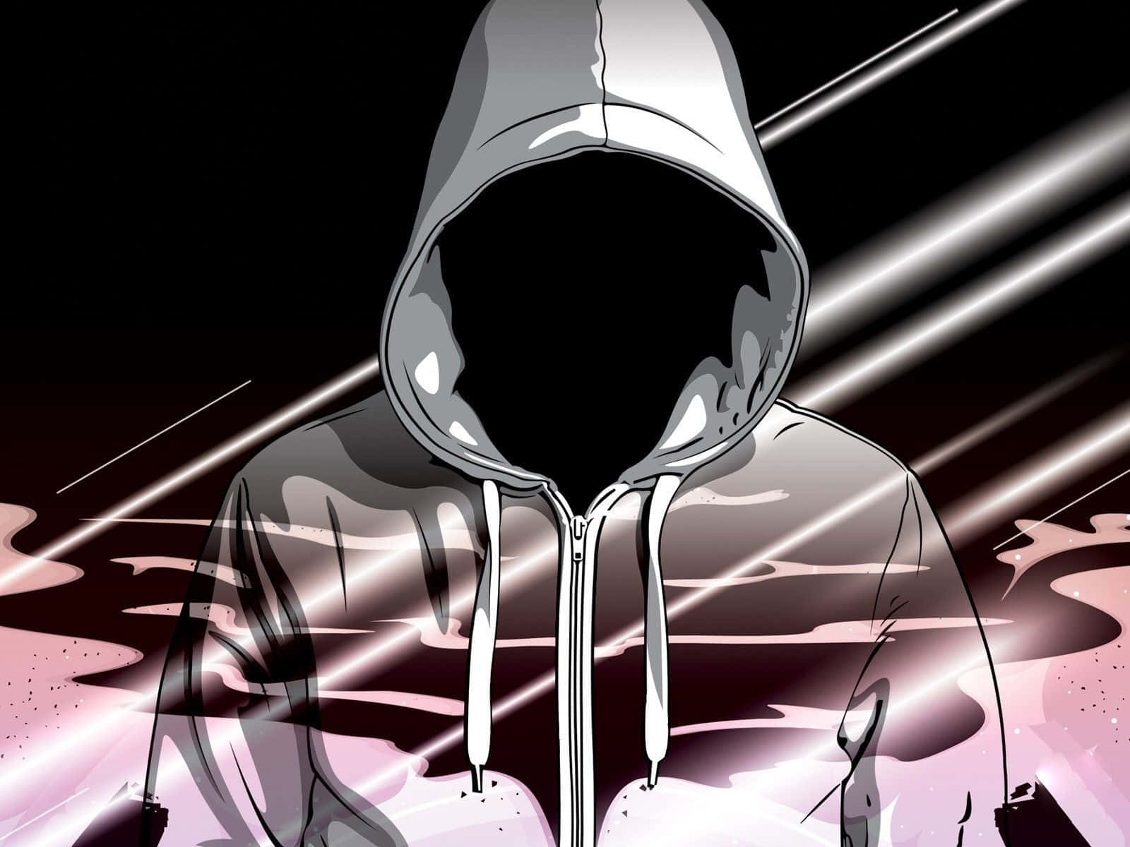 ghetto hood, pink and silver light, hooded figure, HD Desktop Wallpaper