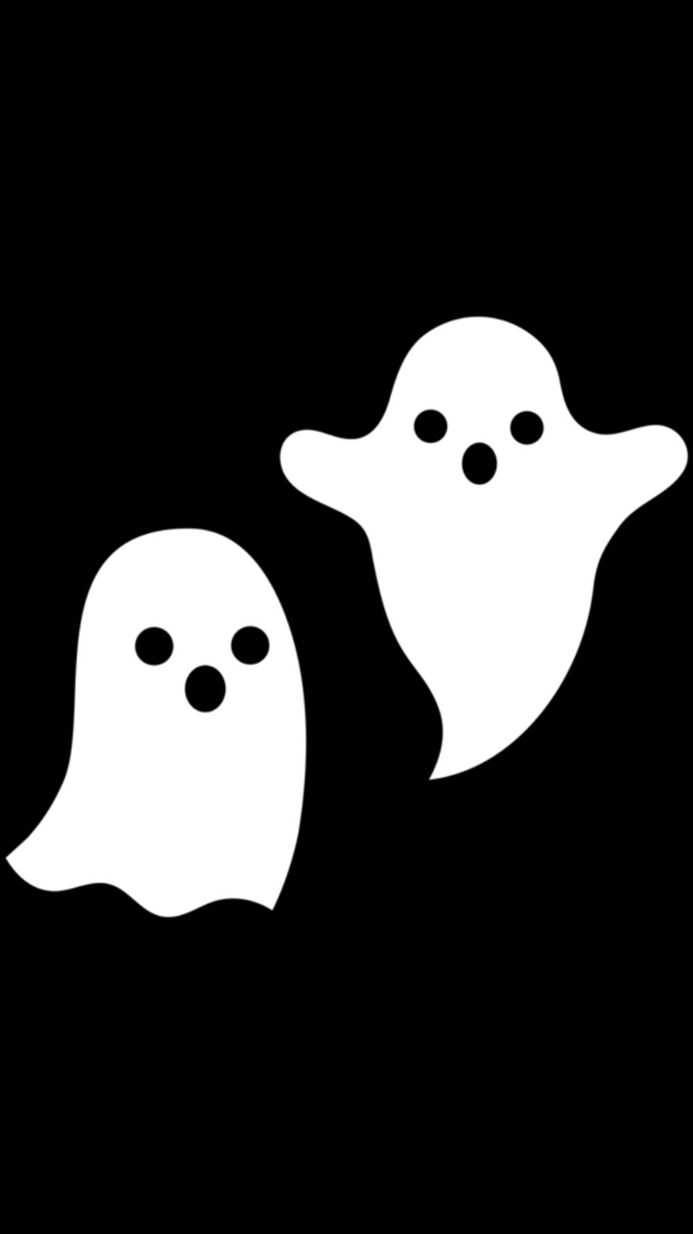 white ghost, dot eyes, mouth, HD Phone Wallpaper
