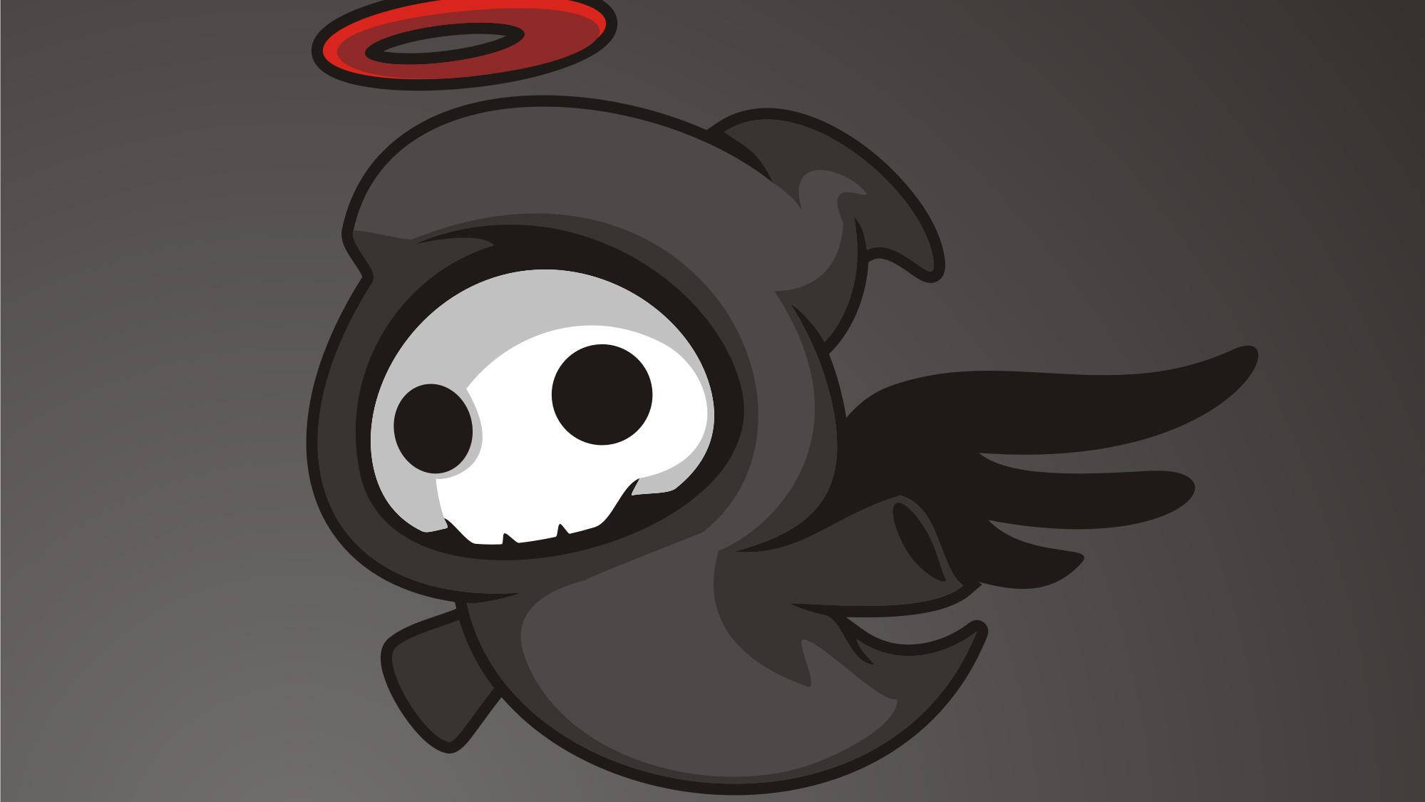 death cartoon ghost aesthetic, cartoon style, dark angel, Full HD Desktop Wallpaper