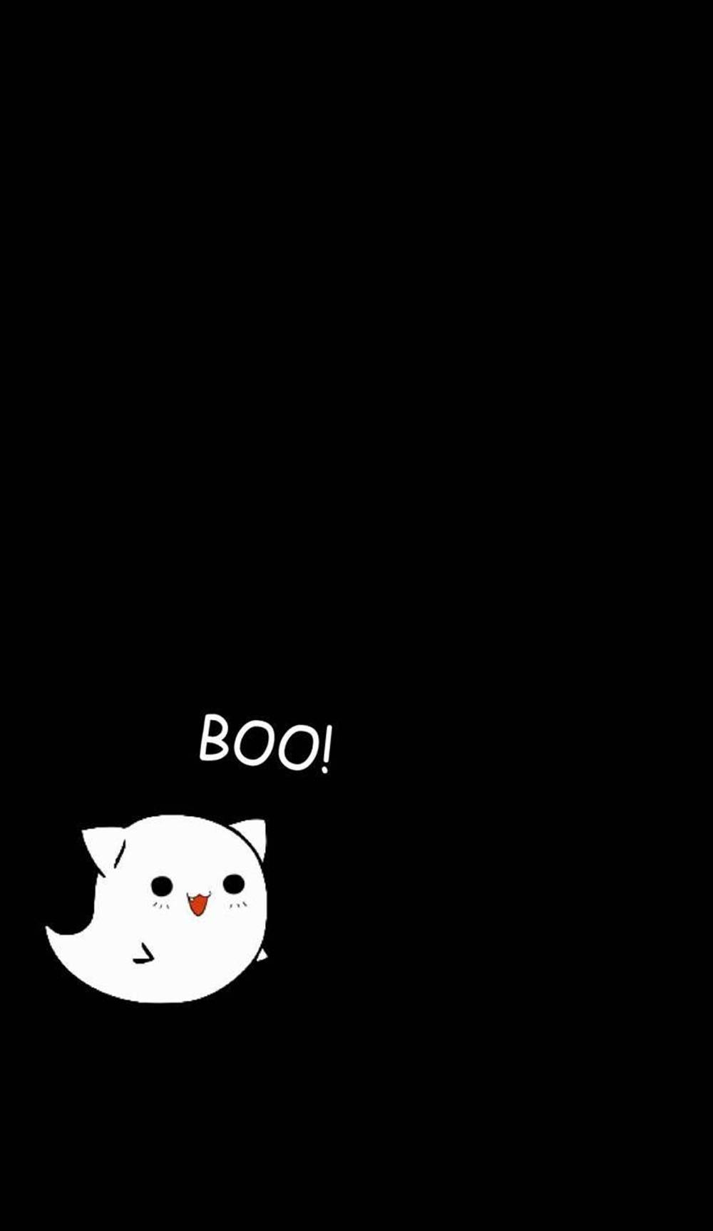 cute cat ghost aesthetic, white ghost, cat ears, HD Phone Wallpaper