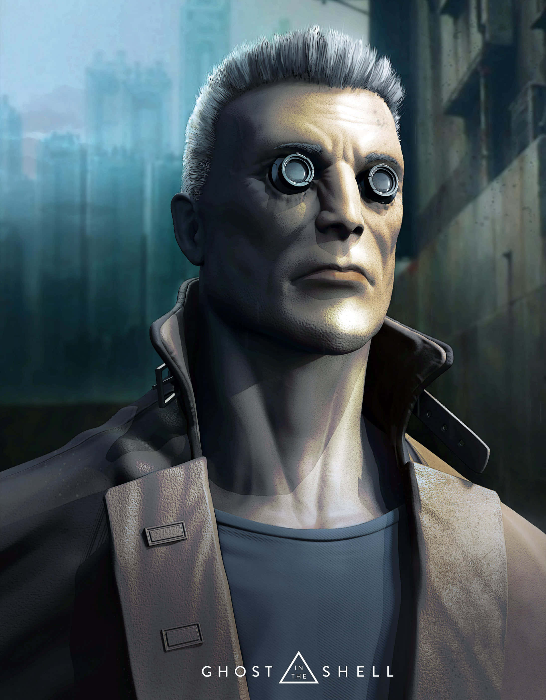 Ghost in the Shell, Batou, cybernetic eyes, 2K Phone Wallpaper