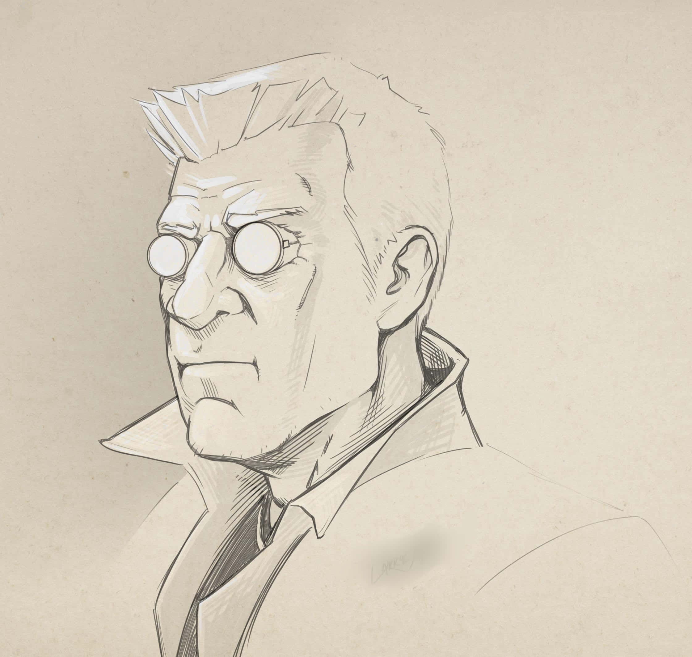 Ghost In The Shell Batou, Batou, pencil sketch, Full HD Desktop Wallpaper