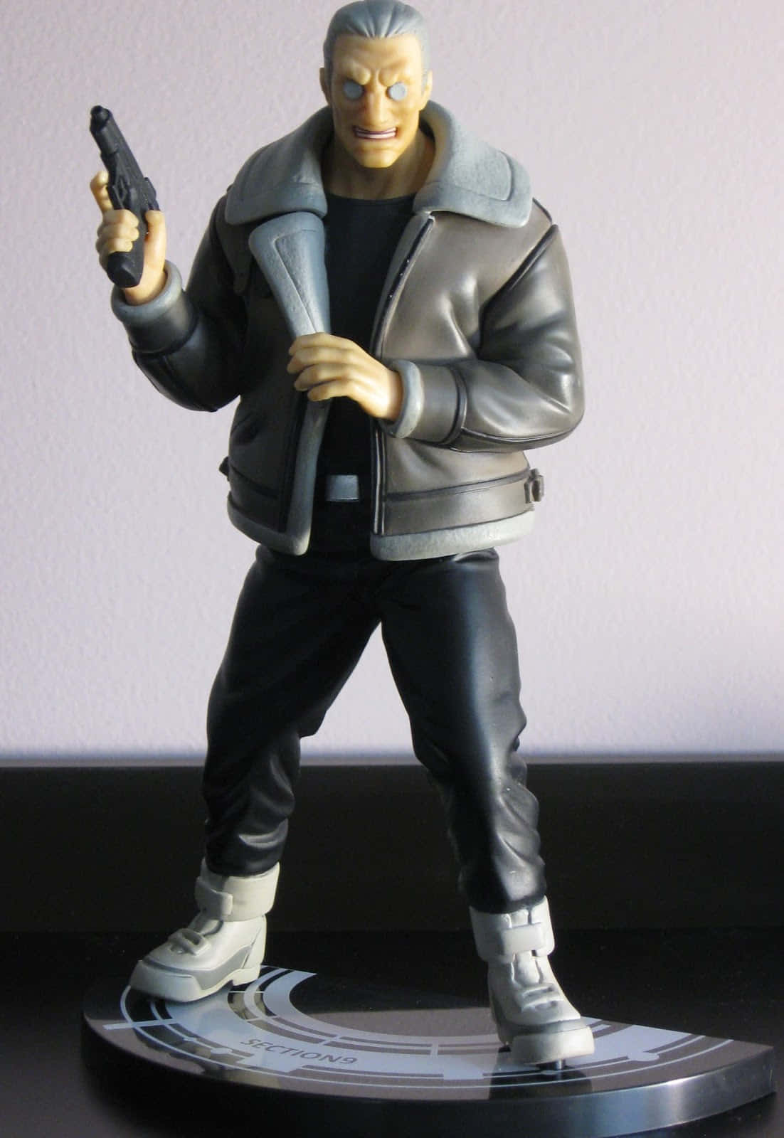 Ghost In The Shell Batou, gray jacket, pistol, HD Phone Wallpaper