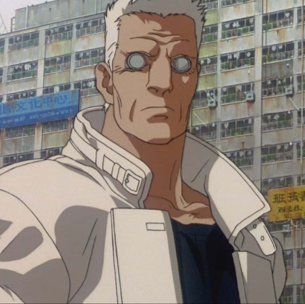 Batou, Ghost In The Shell, white hair, SD Desktop Wallpaper