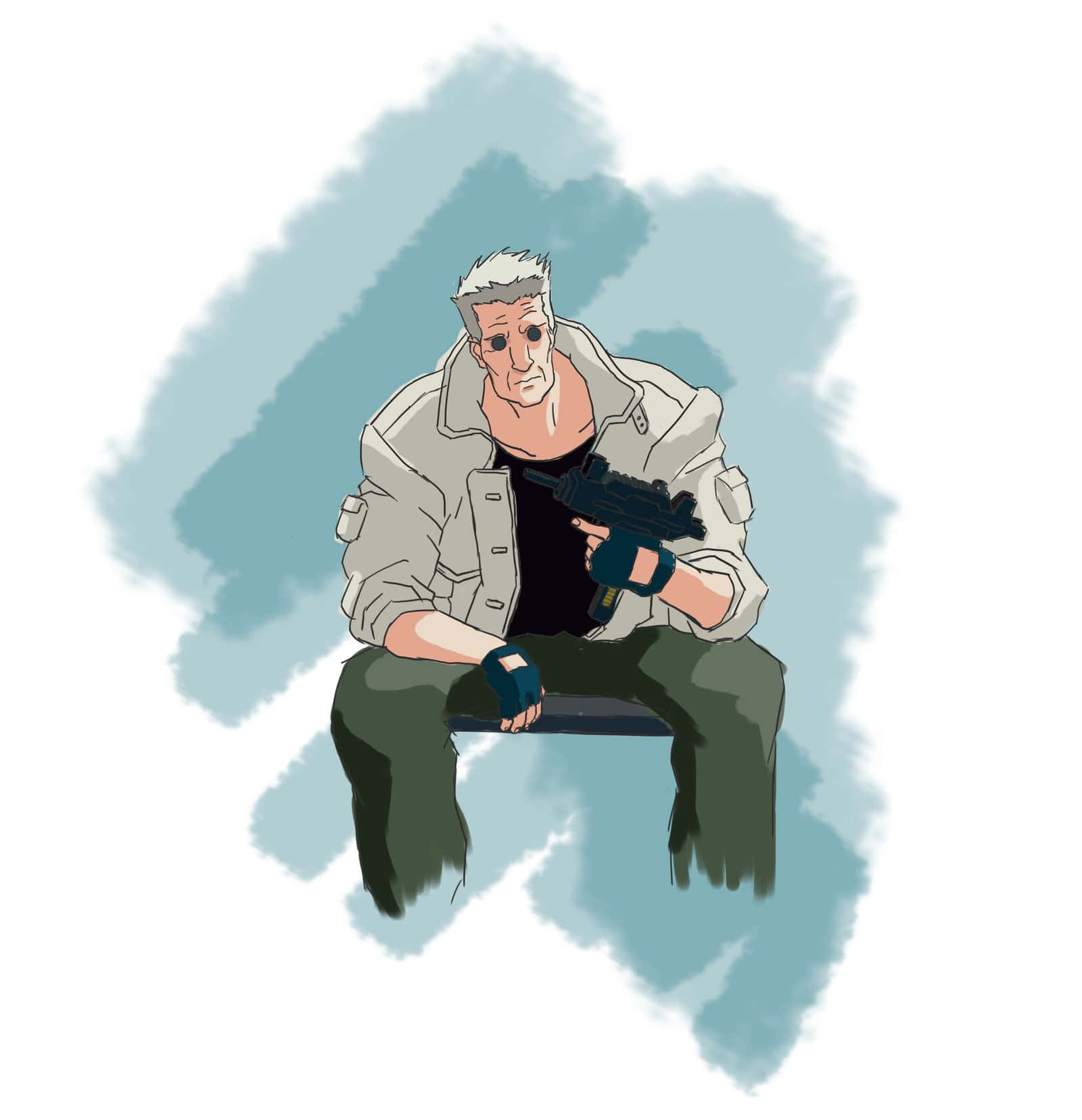 Ghost In The Shell Batou, Batou, white hair, HD Phone Wallpaper