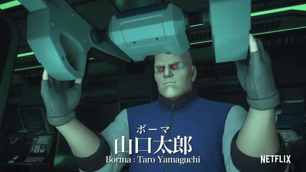Ghost In The Shell Borma, bald anime character, red eyes, SD Desktop Wallpaper