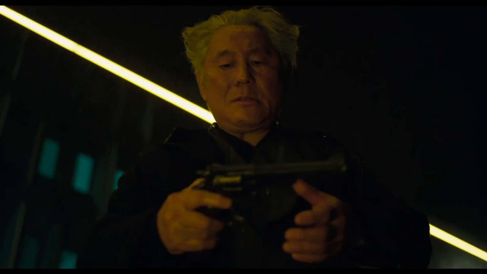 Daisuke Aramaki, Ghost In The Shell, yellow neon lights, HD Desktop Wallpaper