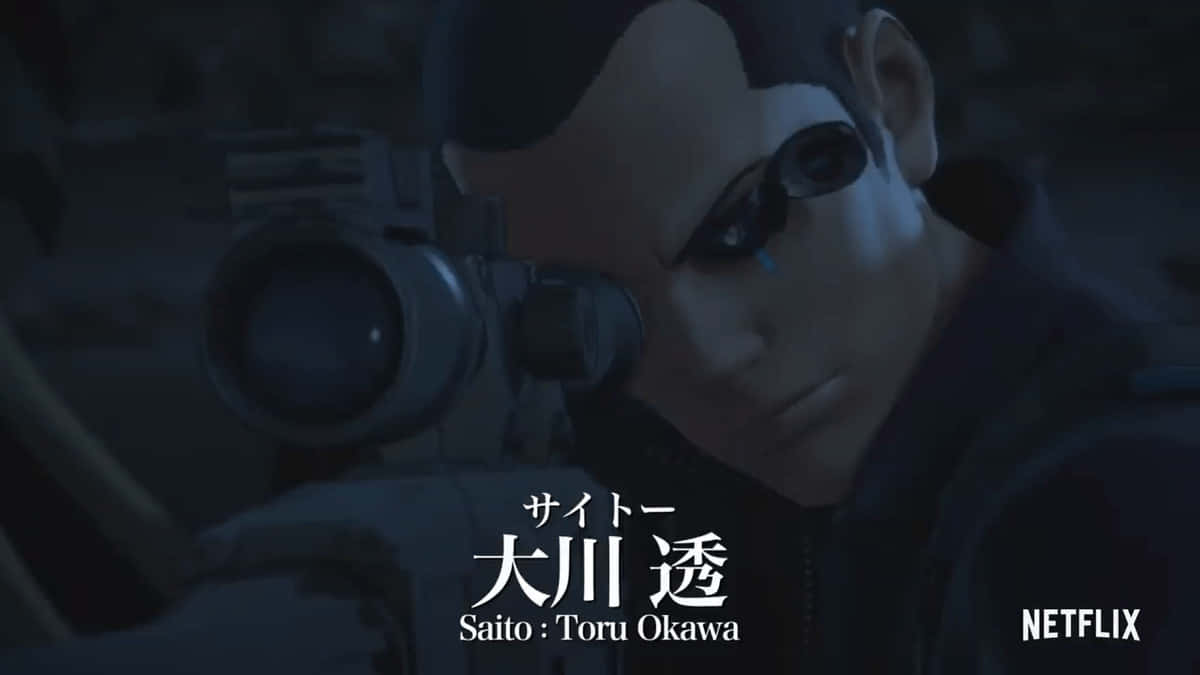 Ghost In The Shell, Saito, sniper scope, SD Desktop Wallpaper