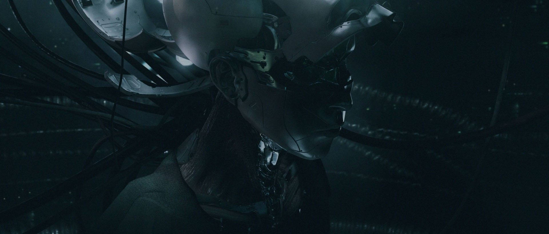 Ghost In The Shell, dark cyborg, exposed wiring, Full HD Desktop Wallpaper