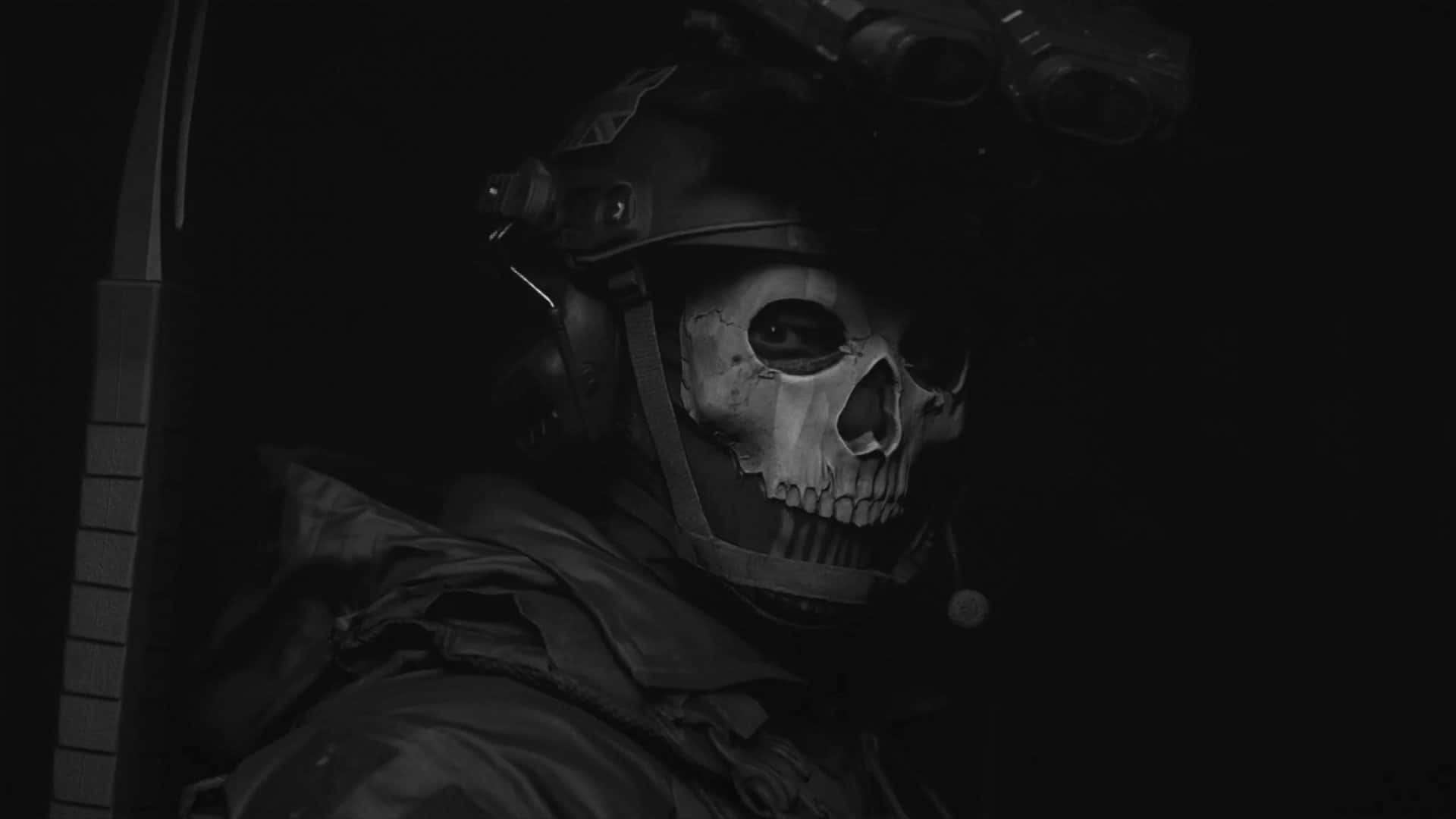 Ghost Mw2, skull mask, tactical gear, Full HD Desktop Wallpaper