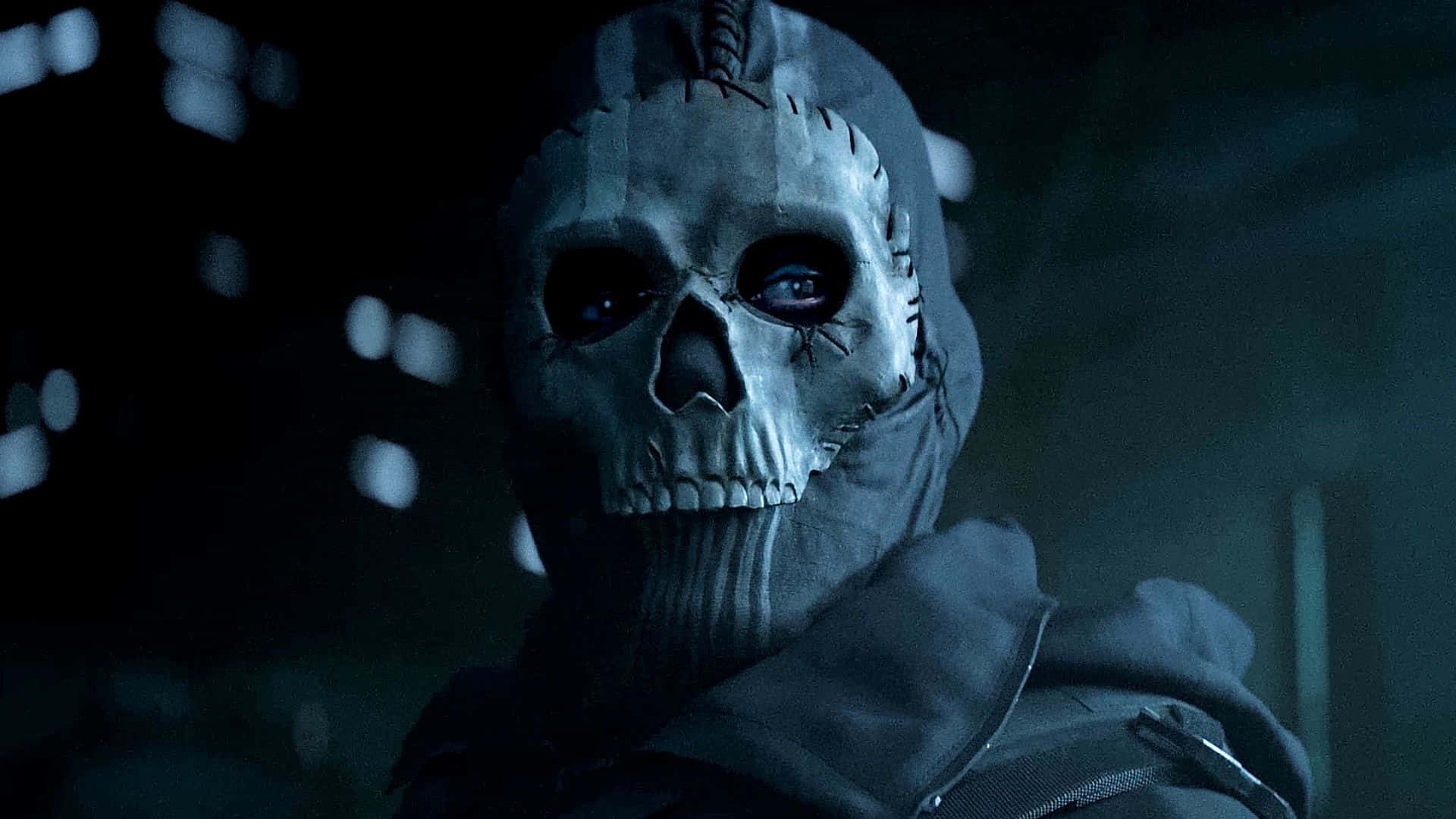 Ghost Mw2, iconic mask, stitched skull mask, Full HD Desktop Wallpaper