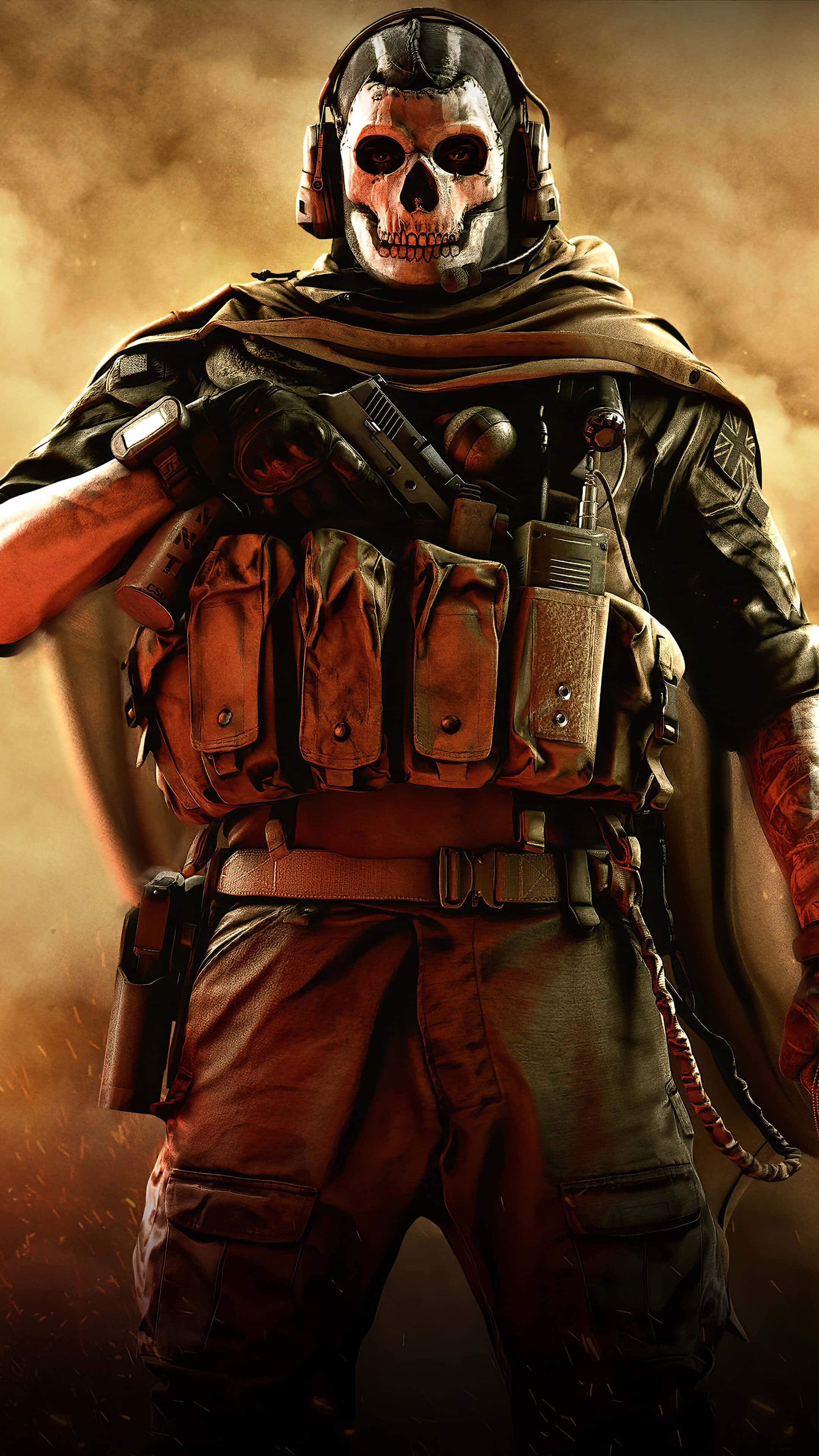 Ghost Mw2, skull mask, tactical gear, 4K Phone Wallpaper