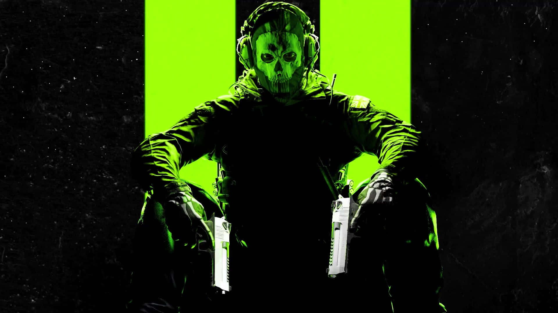 Ghost Mw2, iconic skull mask, tactical gear, Full HD Desktop Wallpaper