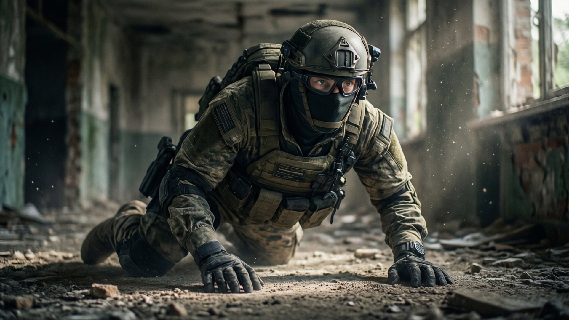 Ghost MW2, abandoned building, ruined building, Full HD Desktop Wallpaper