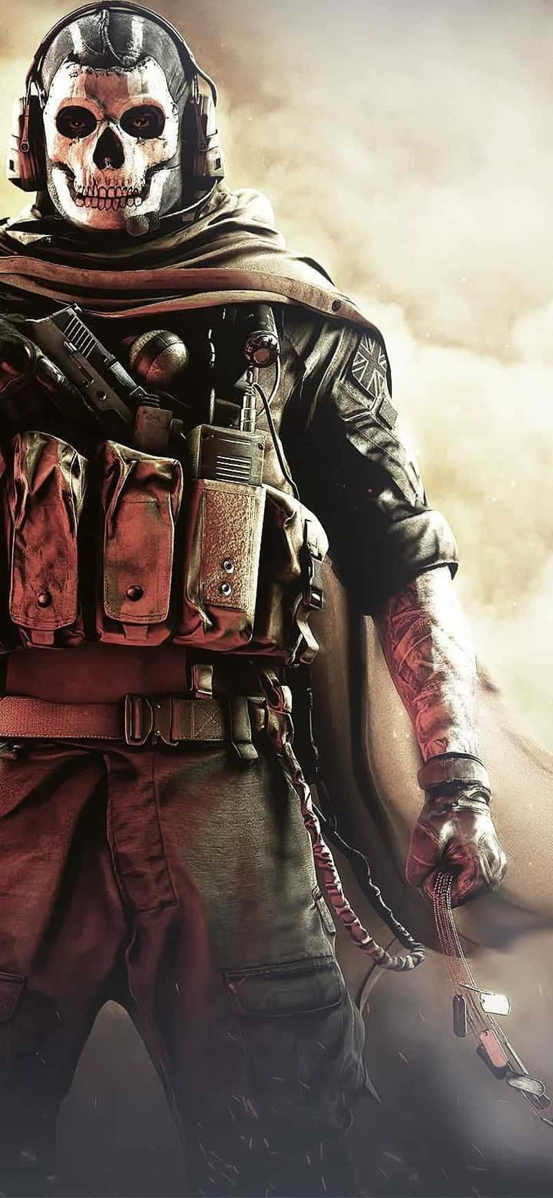 Ghost Mw2, skull mask, tactical gear, HD Phone Wallpaper