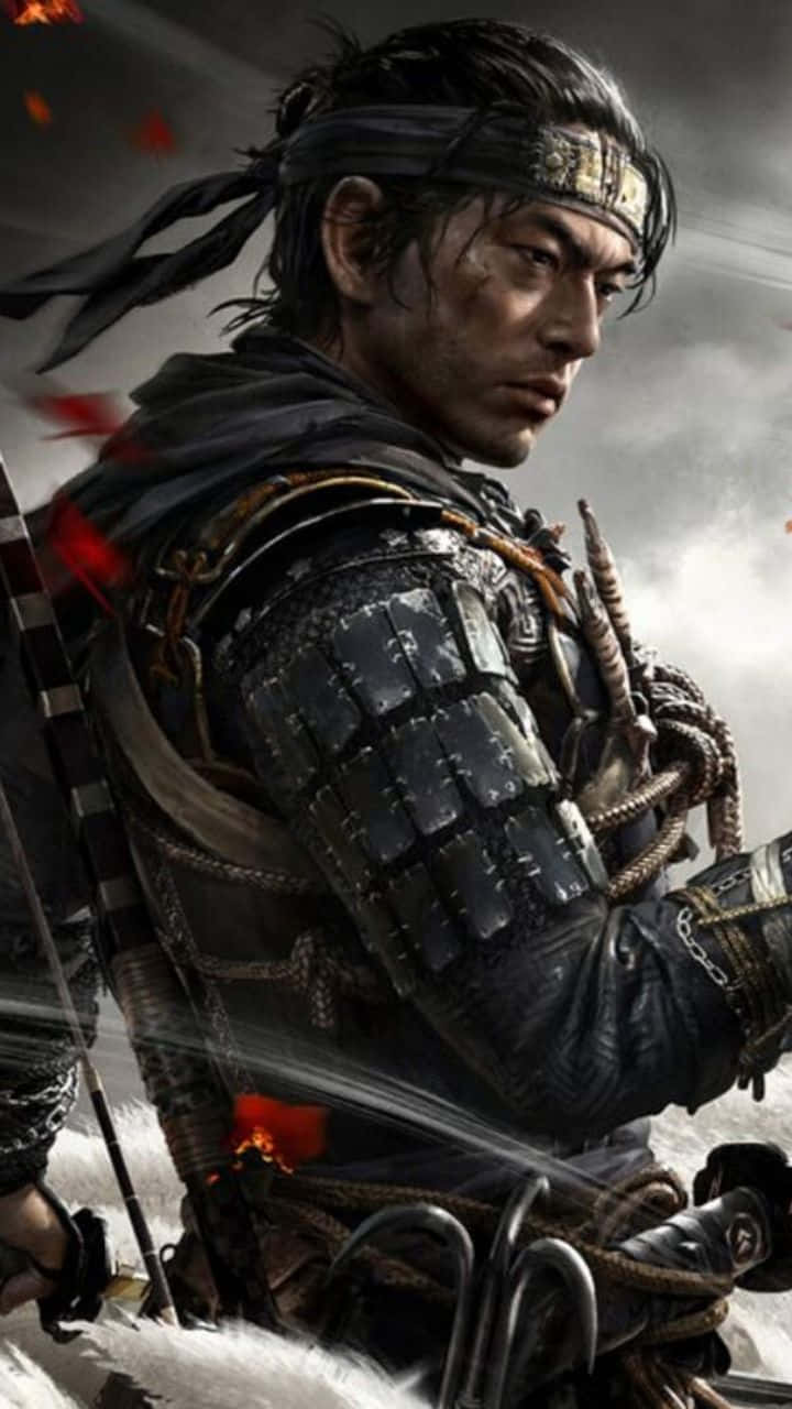 Ghost Of Tsushima, samurai warrior, dark armor, HD Phone Wallpaper