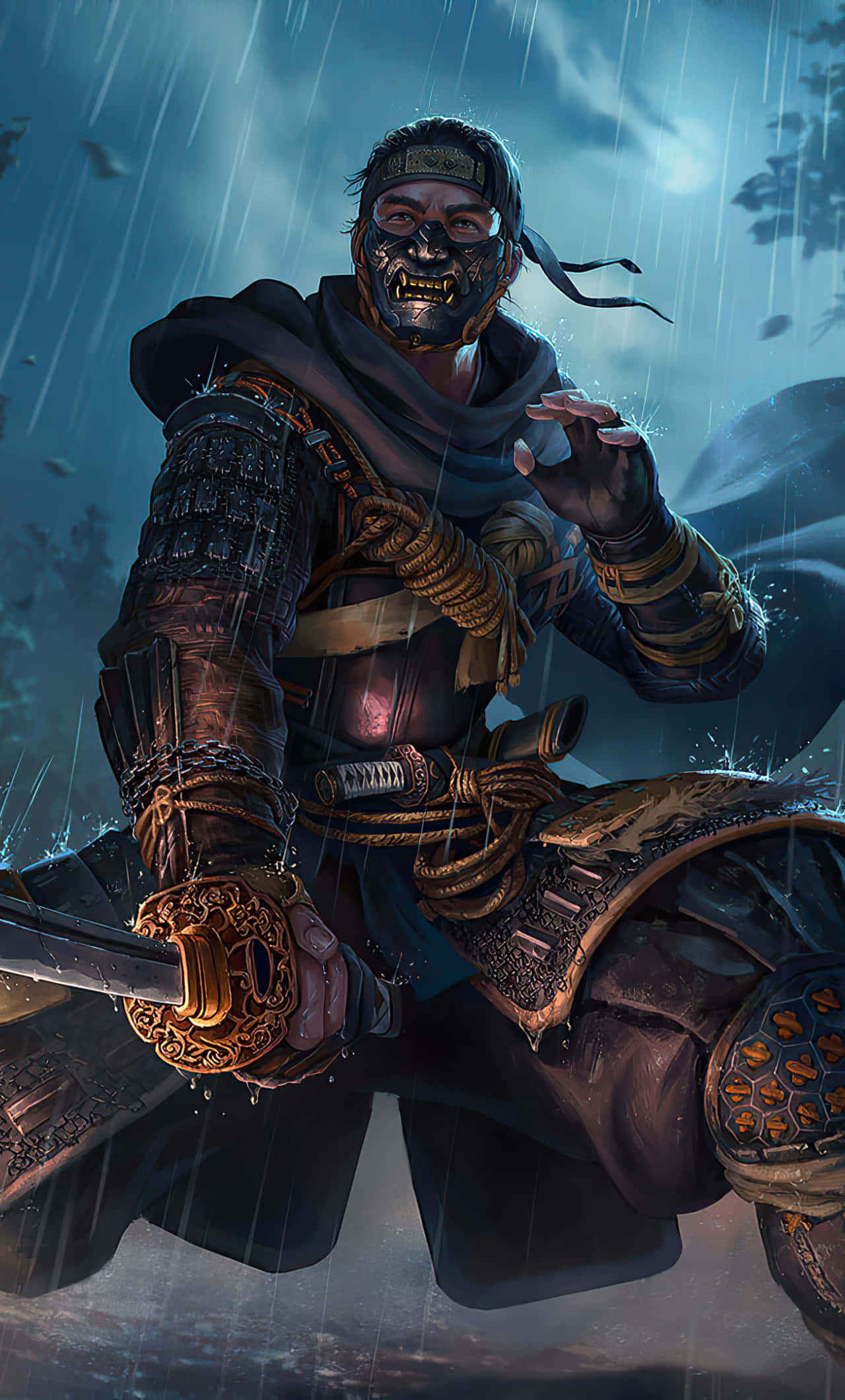 Ghost of Tsushima, samurai warrior, katana, Full HD Phone Wallpaper