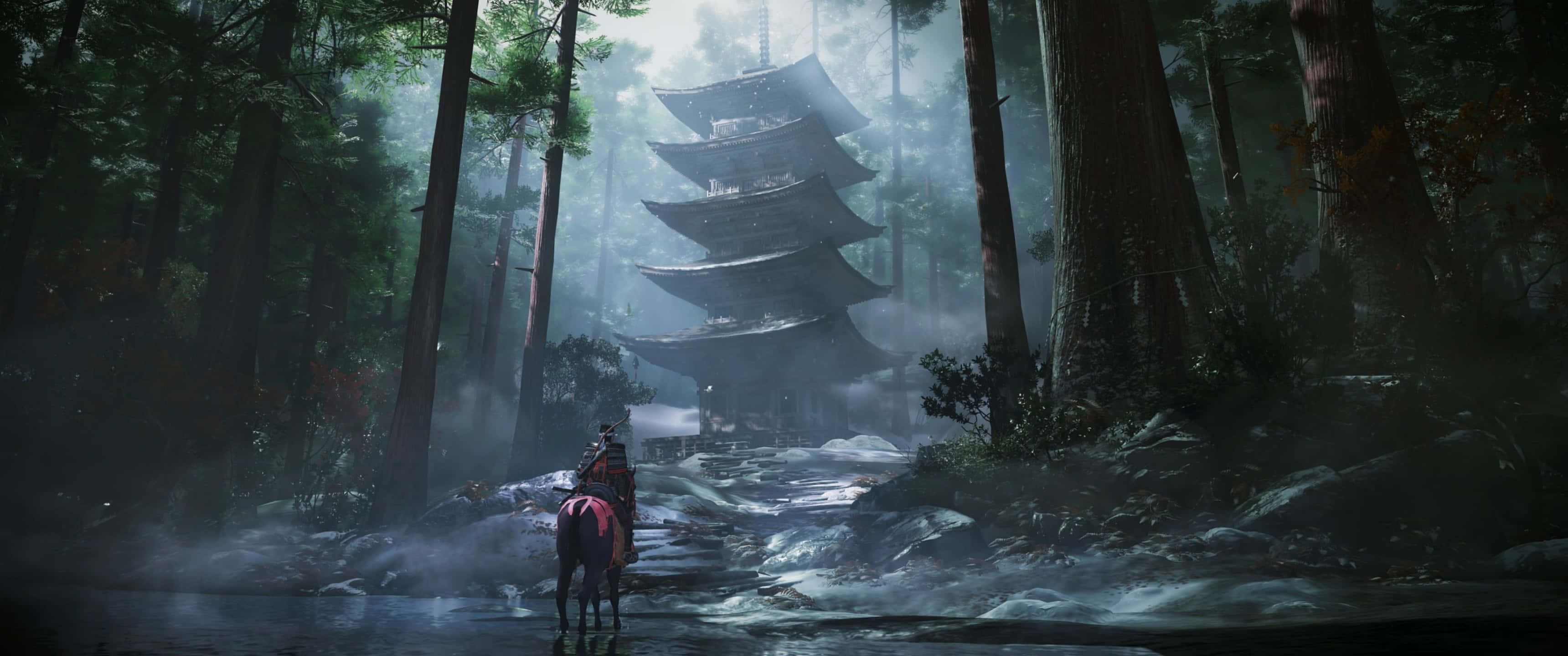 Ghost Of Tsushima, samurai, horseback, 2K Desktop Wallpaper