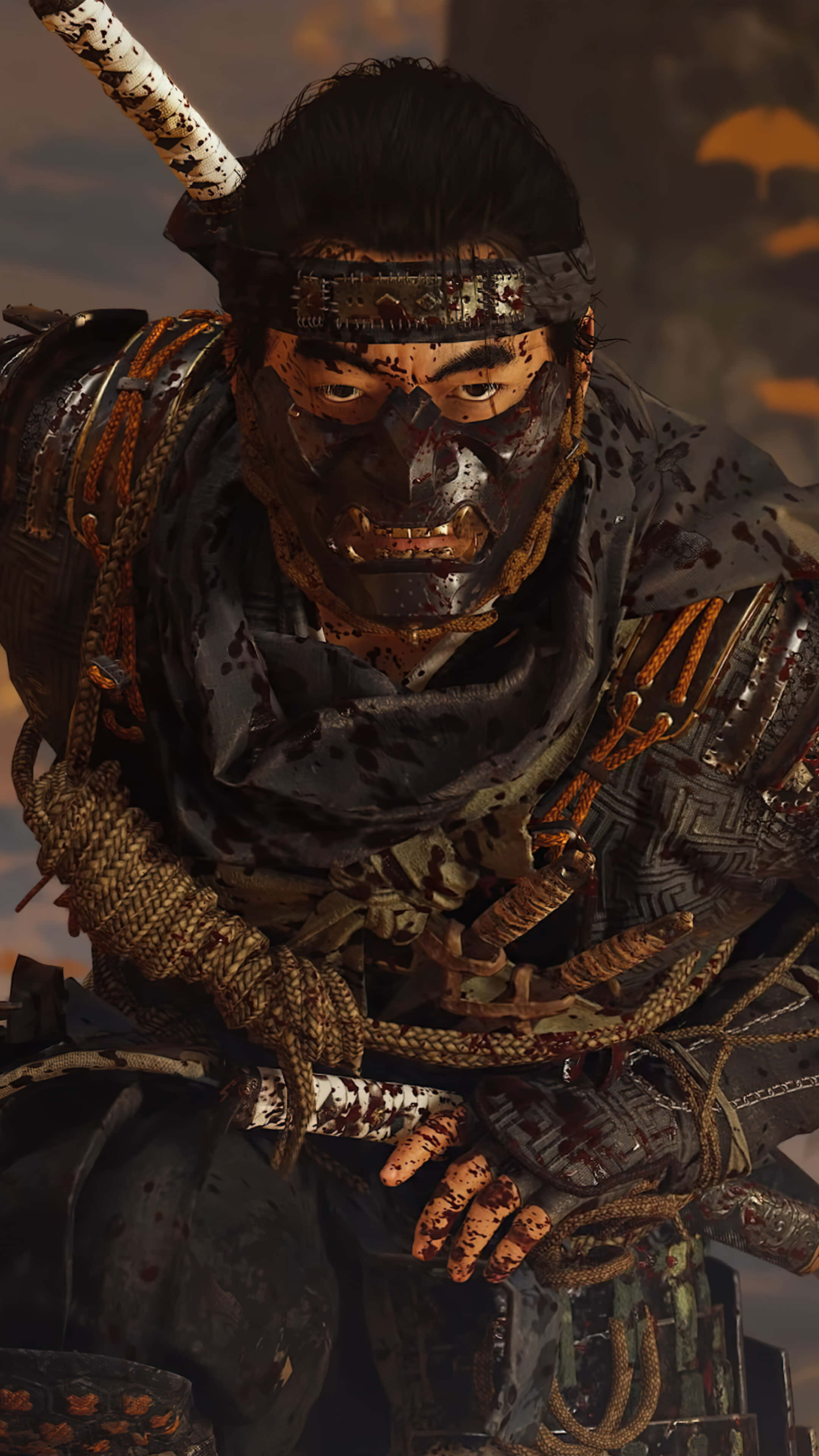 Ghost Of Tsushima, iPhone, samurai warrior, 4K Phone Wallpaper