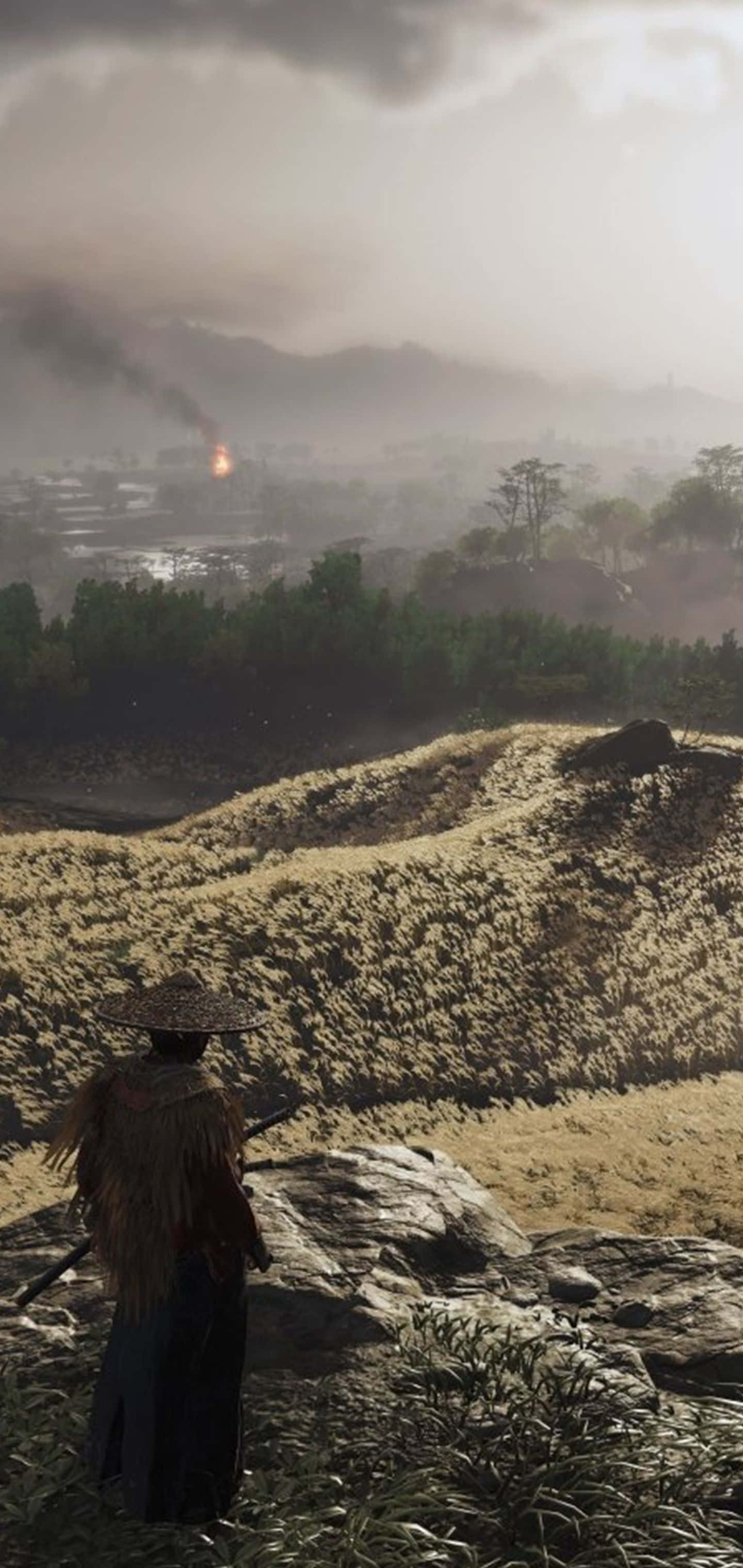 Ghost Of Tsushima, iPhone, samurai, 2K Phone Wallpaper