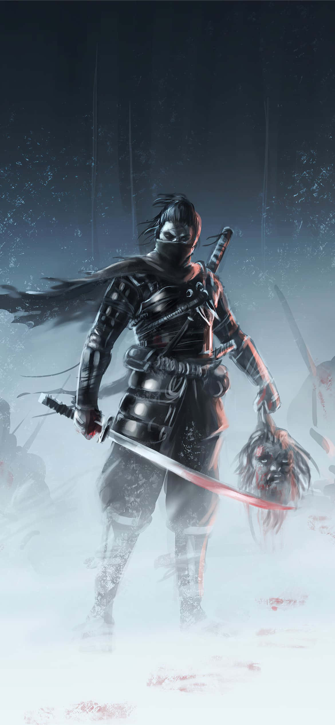 Ghost Of Tsushima, iPhone, masked ninja warrior, Full HD Phone Wallpaper