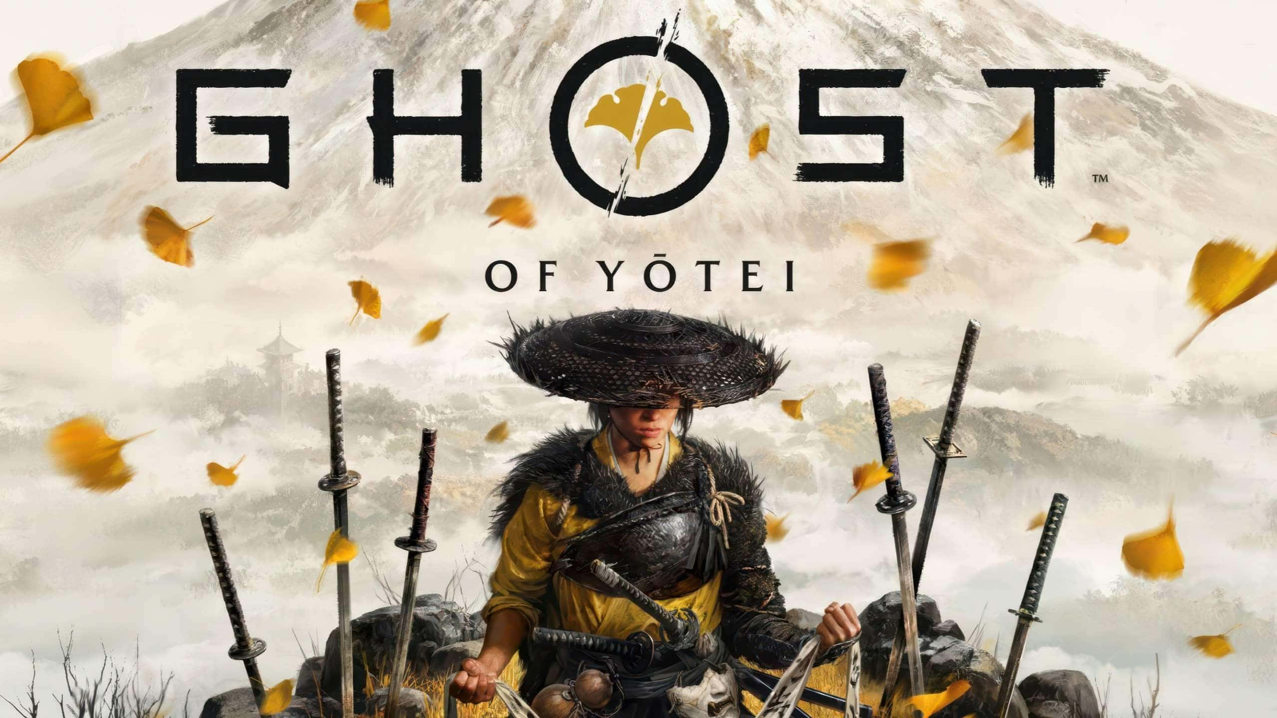 Ghost Of Yotei, samurai warrior, wide-brimmed hat, 2K Desktop Wallpaper