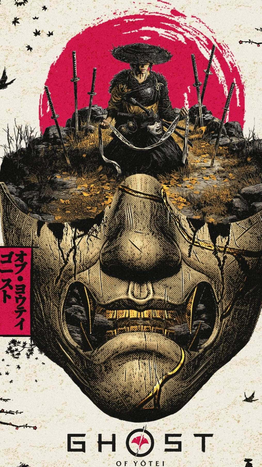 Ghost Of Yotei, samurai, oni mask, HD Phone Wallpaper