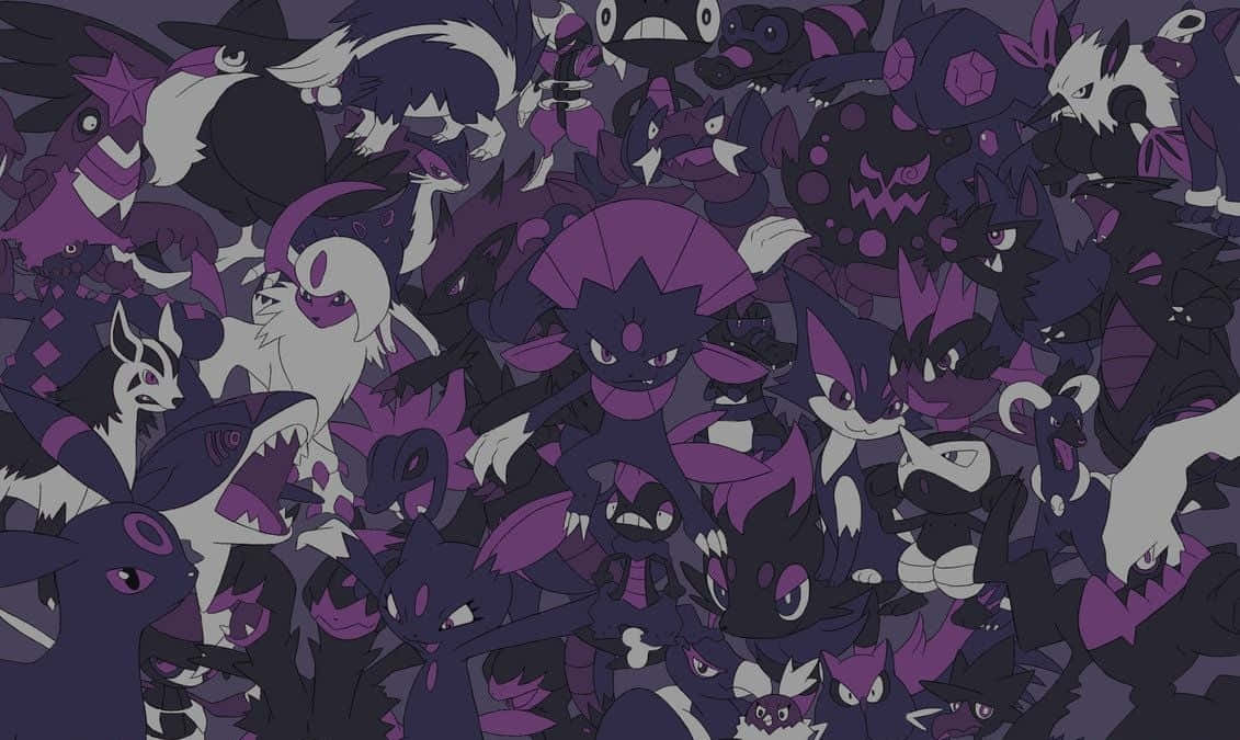 Ghost Pokemon, purple, black, SD Desktop Wallpaper