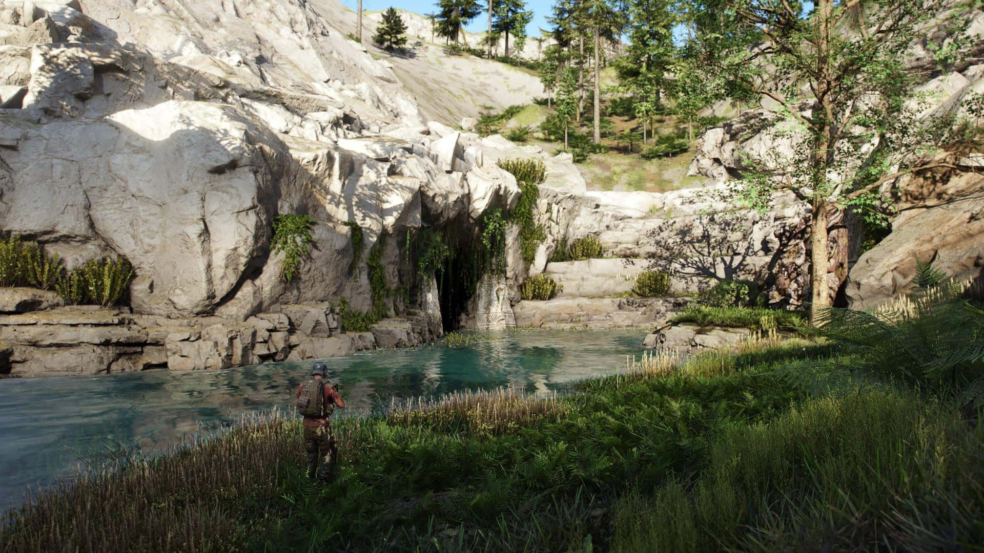 Ghost Recon, River, crystal clear pool, Full HD Desktop Wallpaper