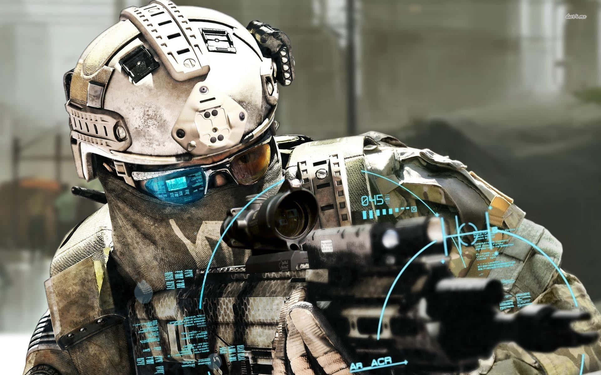 Ghost Recon, tactical gear, rifle, Full HD Desktop Wallpaper