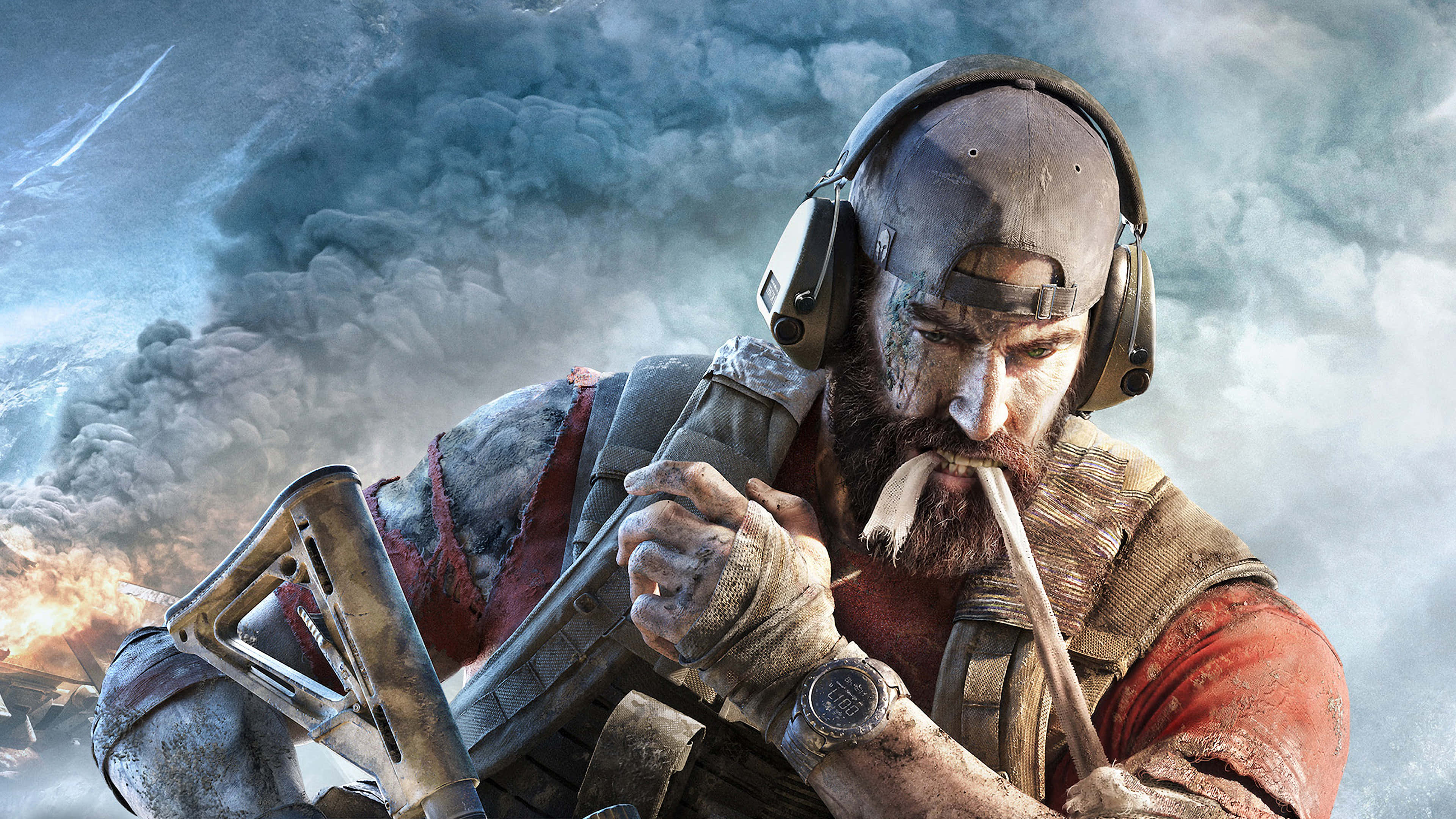 Ghost Recon, soldier, beard, 4K Desktop Wallpaper