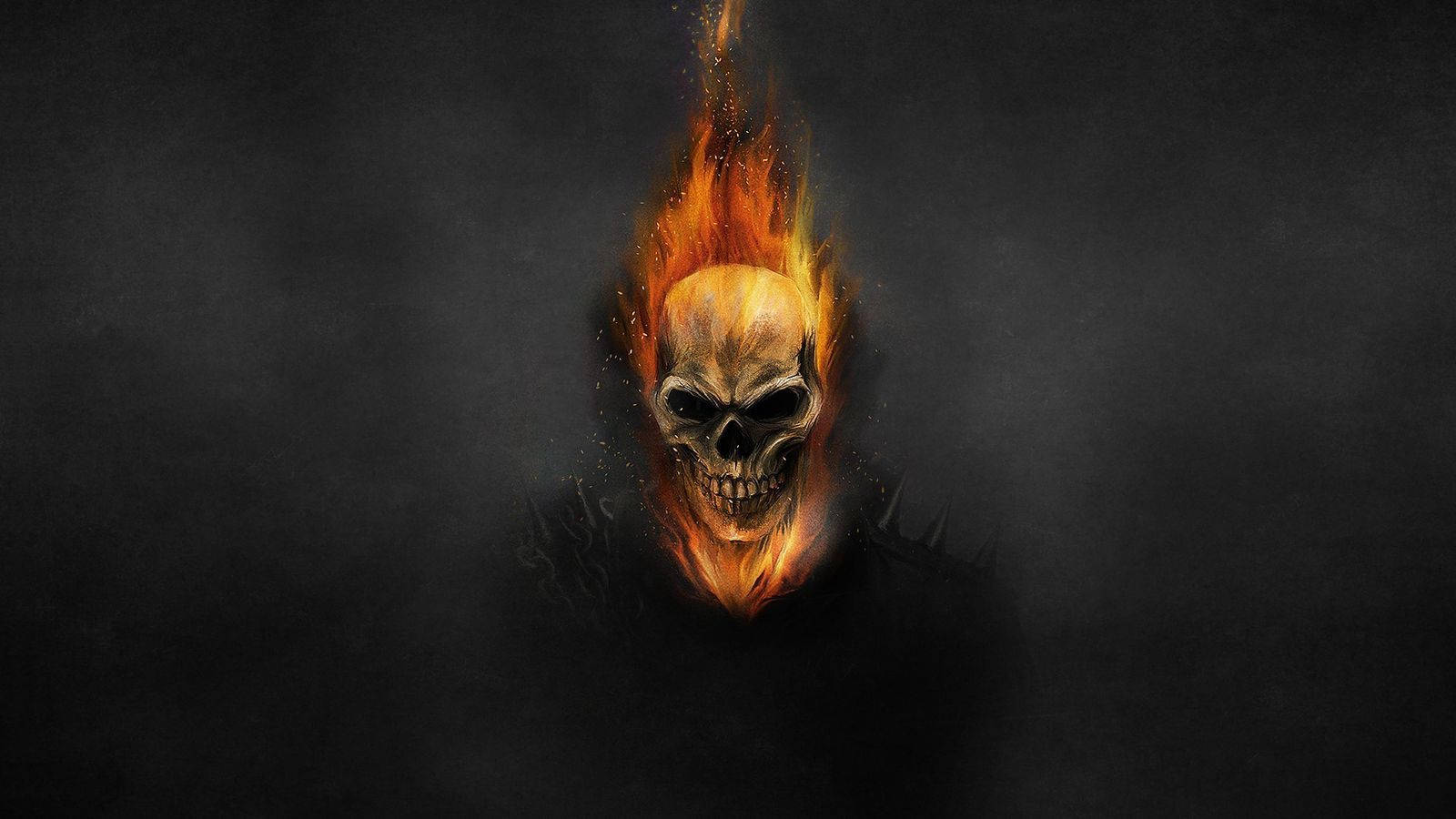 Ghost Rider, burning skull, flaming skull, HD Desktop Wallpaper