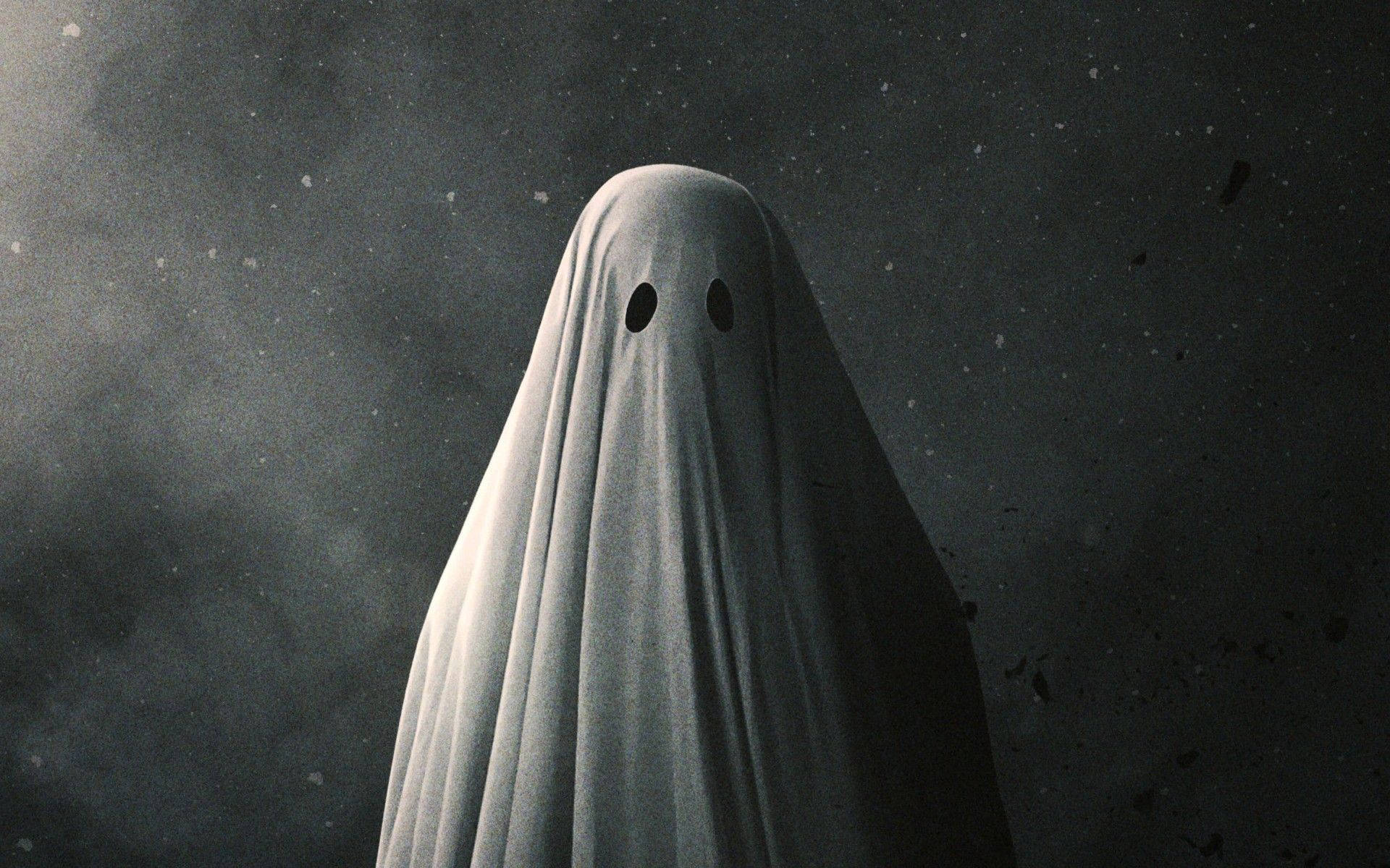 black white ghost blanket, ghost, eye holes, Full HD Desktop Wallpaper