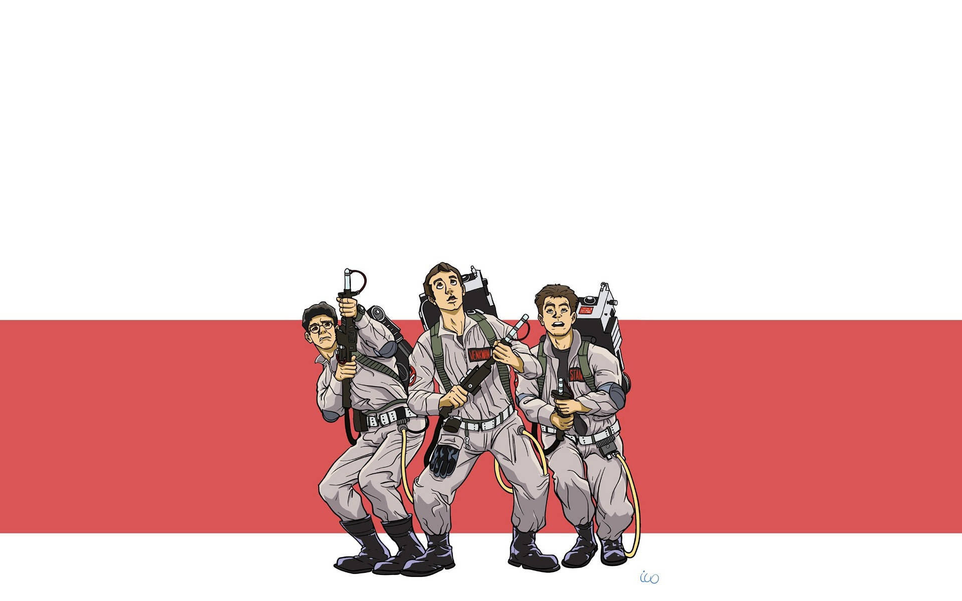 Ghostbusters, grey uniforms, proton packs, Full HD Desktop Wallpaper