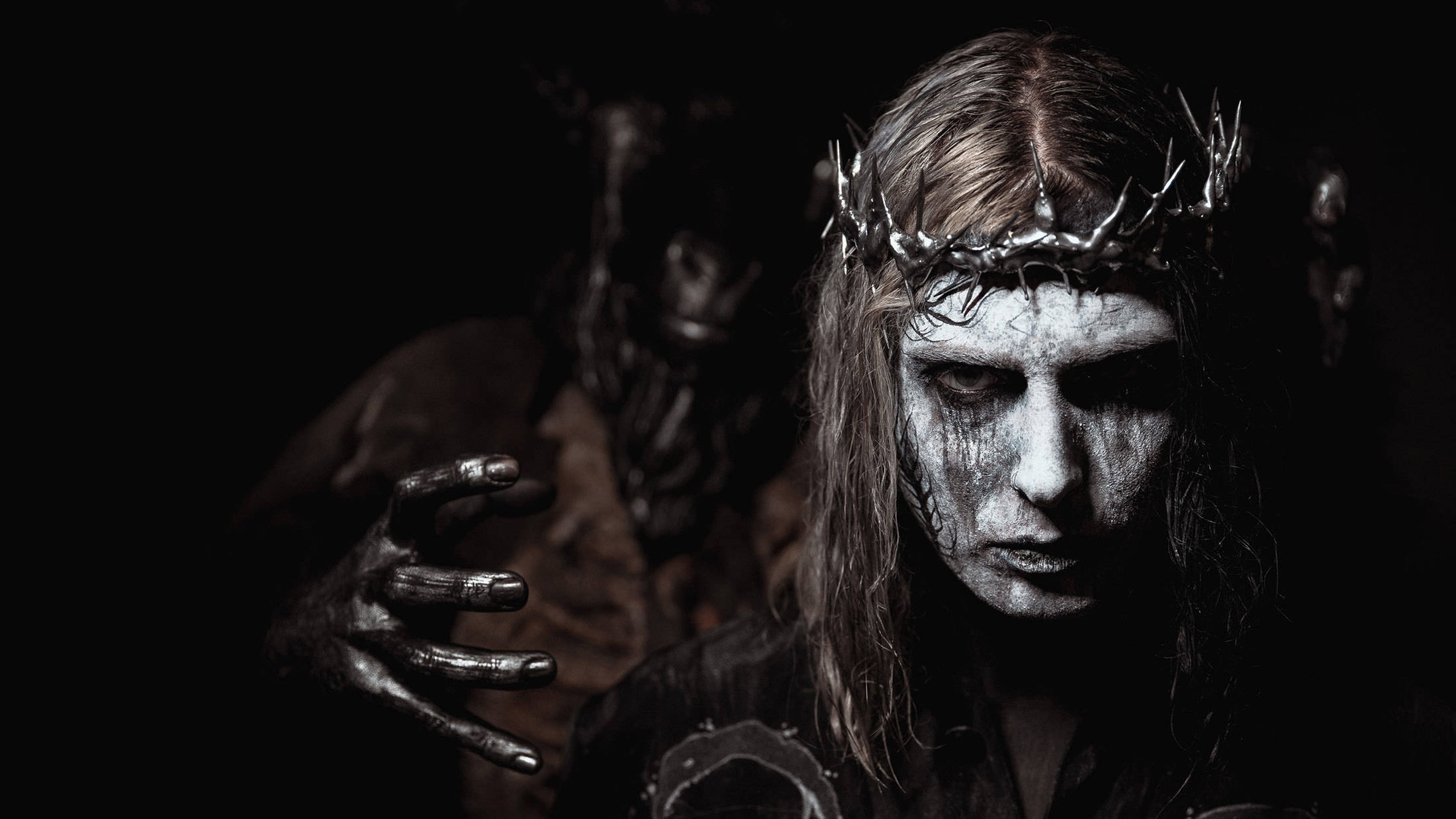 Ghostemane, thorn crown, shadowy demonic hands, Full HD Desktop Wallpaper