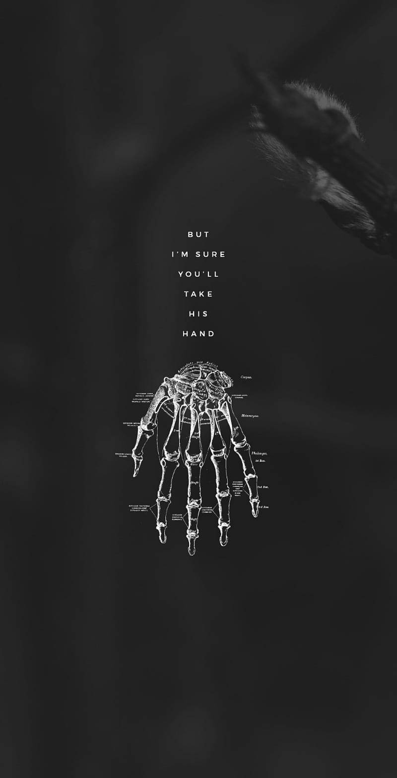 Ghostemane, skeleton hand, dark background, HD Phone Wallpaper
