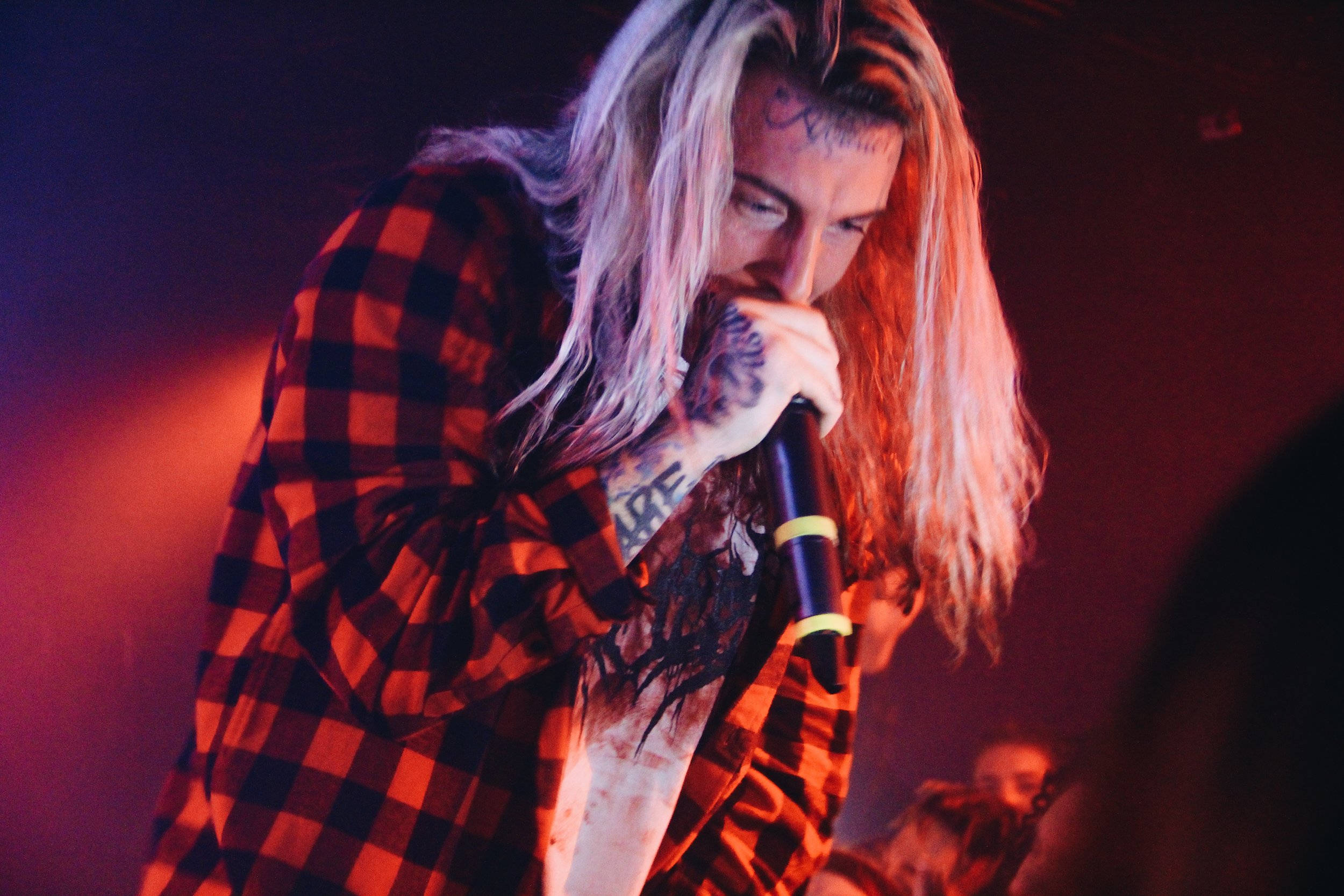 Ghostemane, red flannel, tattooed musician, Full HD Desktop Wallpaper