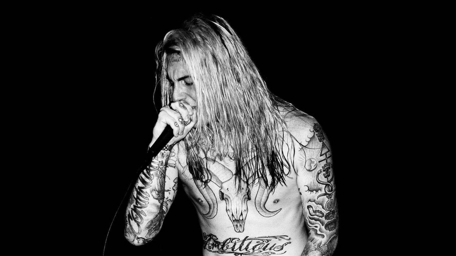 Ghostemane, long hair, mic, HD Desktop Wallpaper