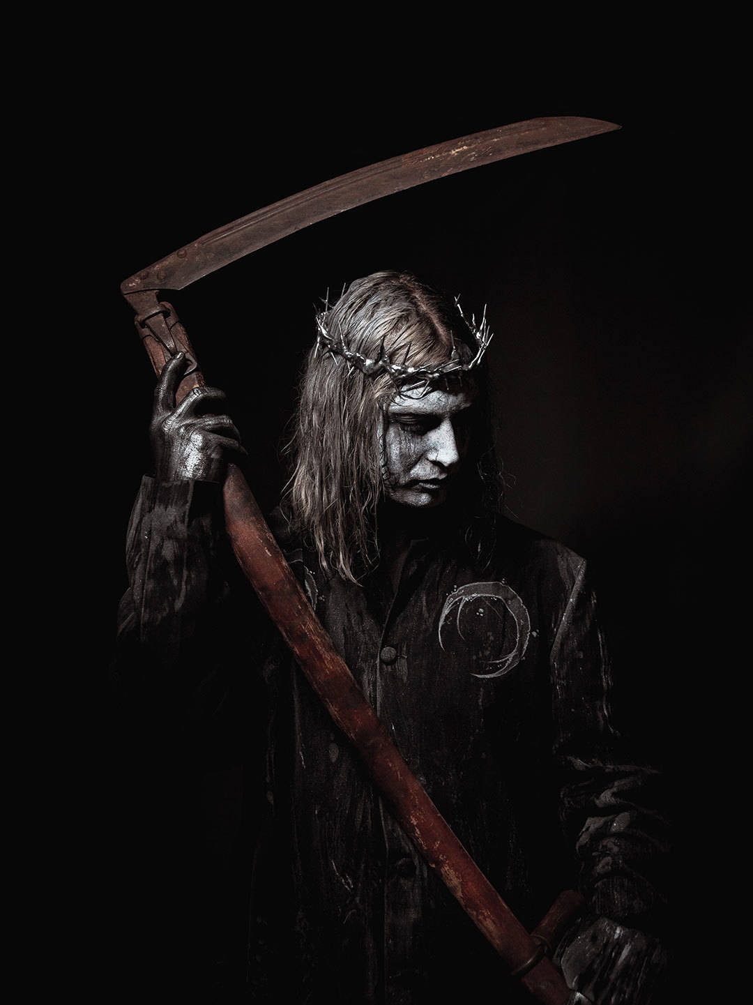 Ghostemane, spiked crown, rusted scythe, HD Phone Wallpaper