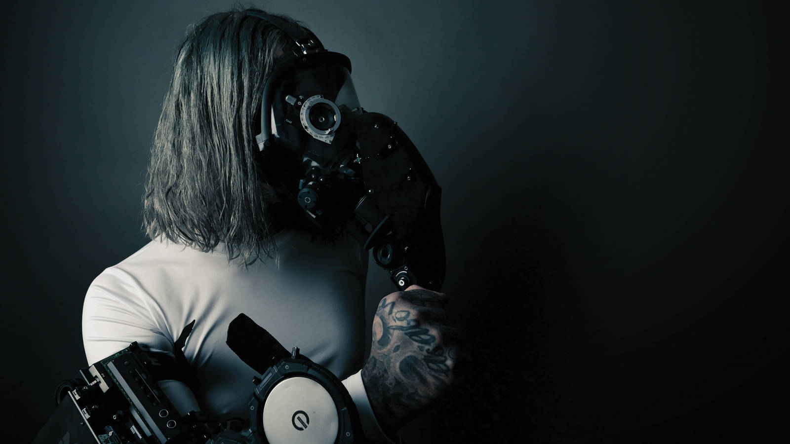 Ghostemane, eccentric mask, gas mask, HD Desktop Wallpaper