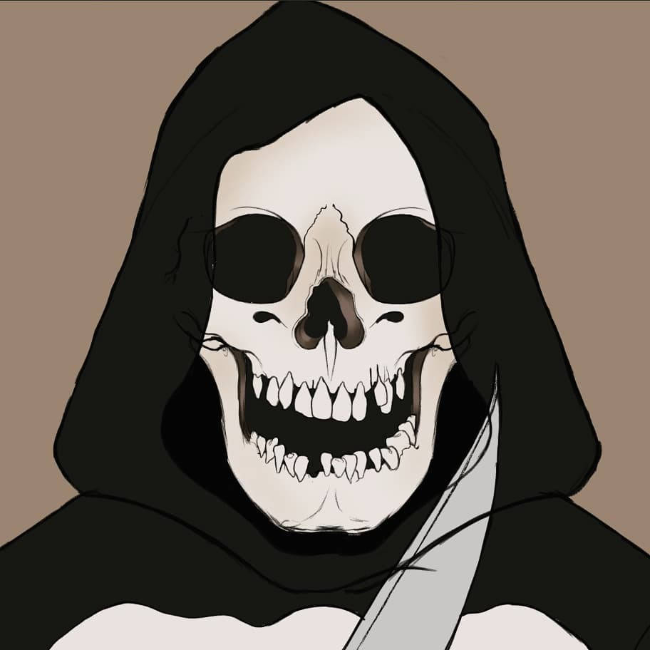 Ghostface PFP, detailed mask, black hooded cloak, SD Desktop Wallpaper