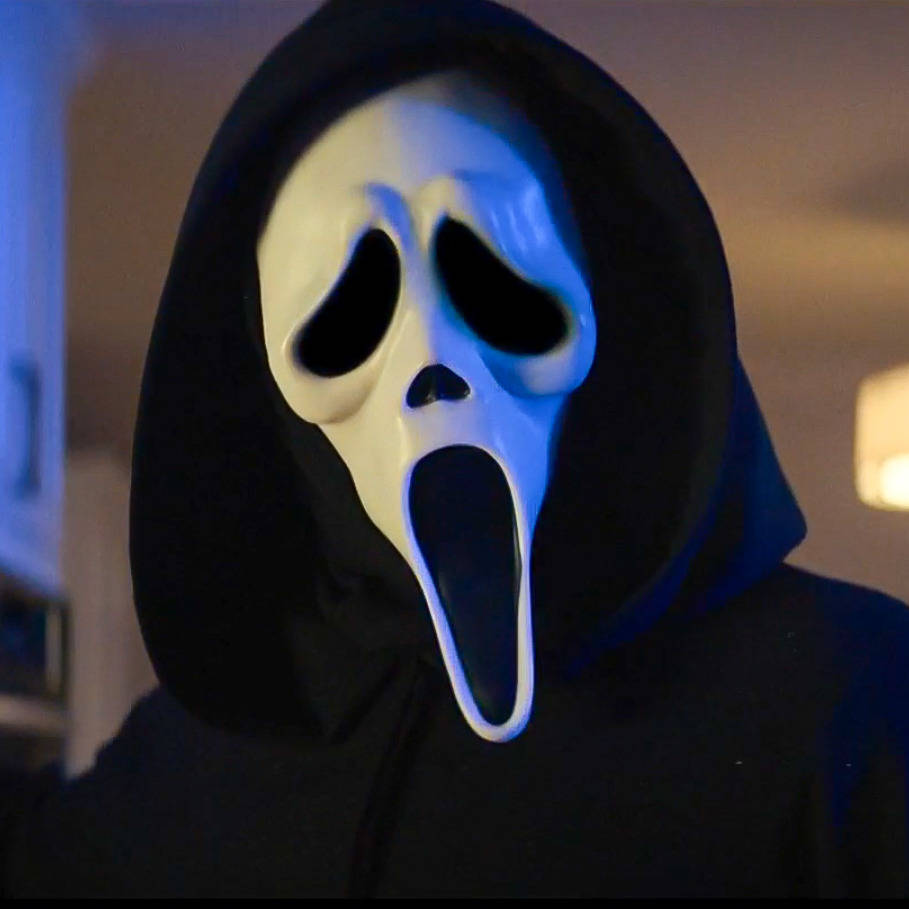 Ghostface, black hoodie, white ghost mask, SD Desktop Wallpaper